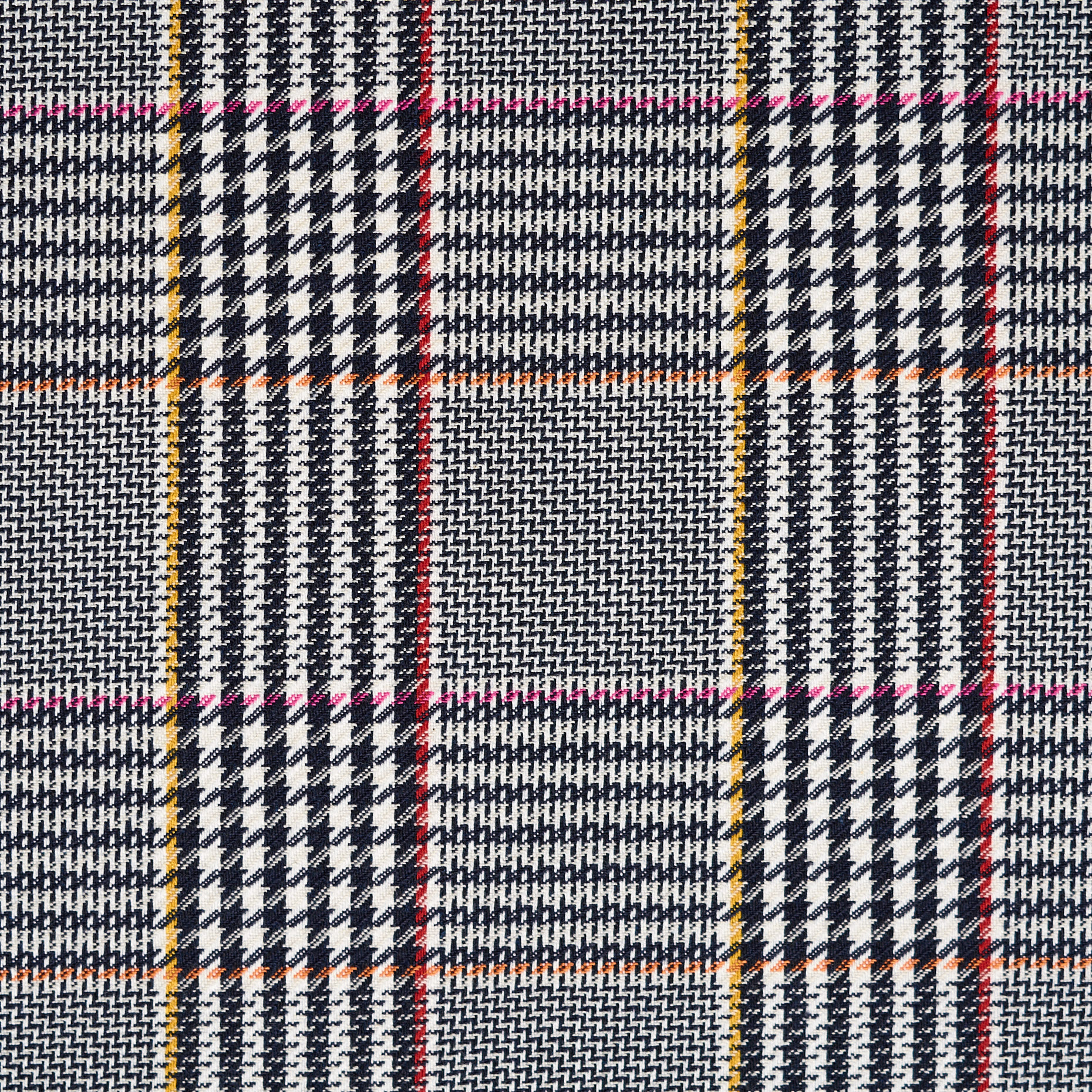 Baumwolle Viskose, Elastik, Karo, Kit&Raven Black (F000043920) - Gewebe