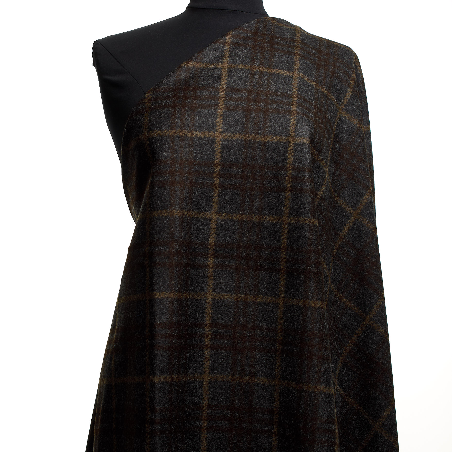 JERSEY, WOOL BLEND, BRUSHED, DARK SHADOW (F000044854) - Mannequin