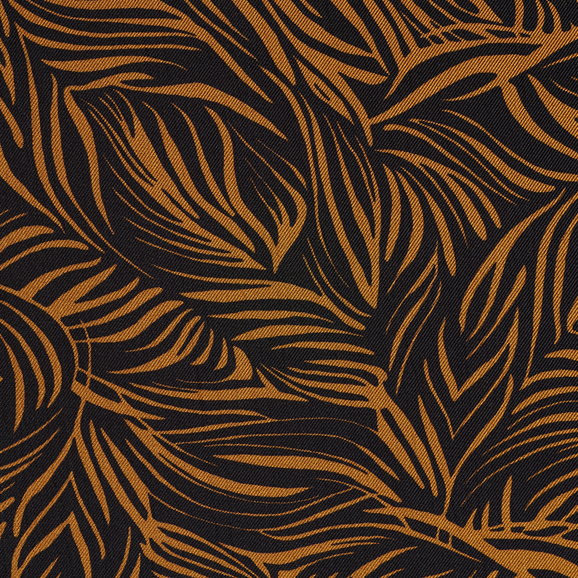 SILK, TWILL, PRINTED, HONEY GINGER&BLACK (T0000417) - Texture