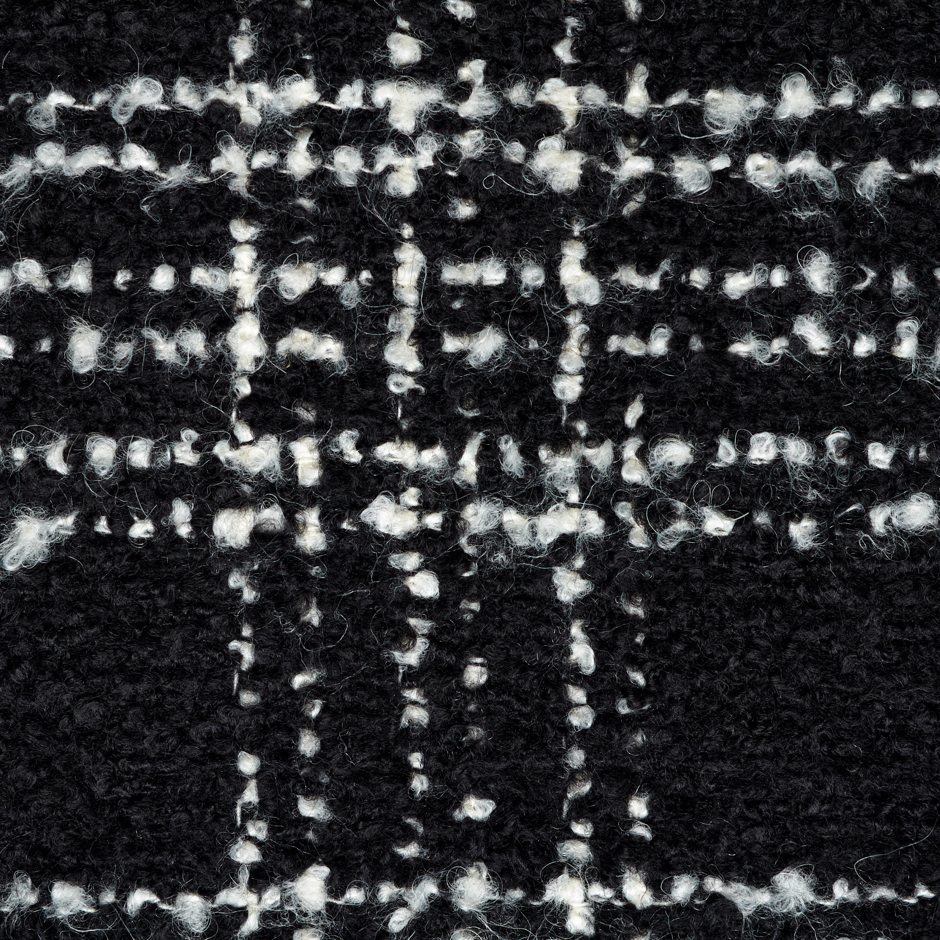 Bouclé, Misto Lana, Quadro, Raven Black&Ivory (F000043784) - Trama