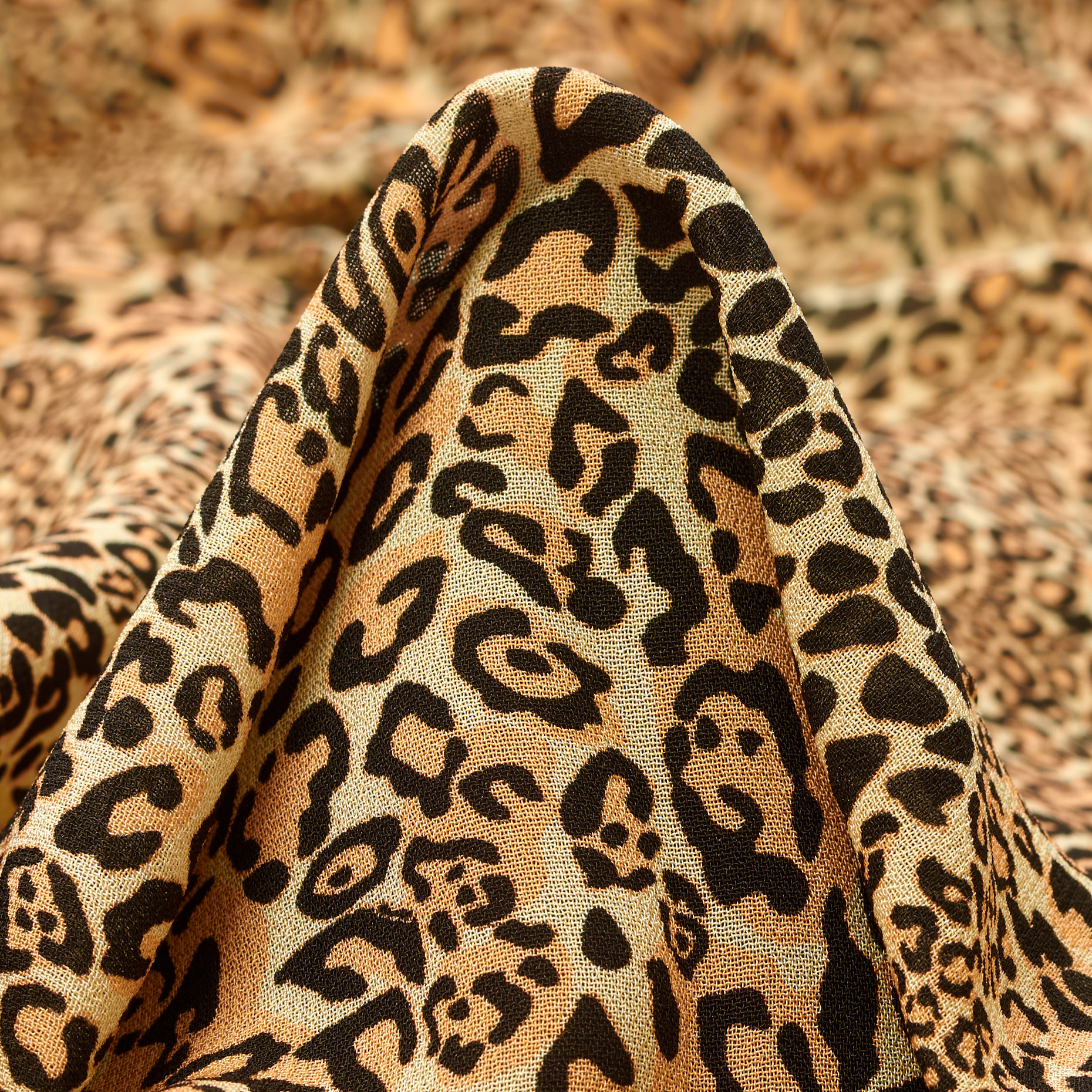 CRÊPE, VISCOSE, PRINTED, PEACH PINK&BISCOTTI (F000041489)