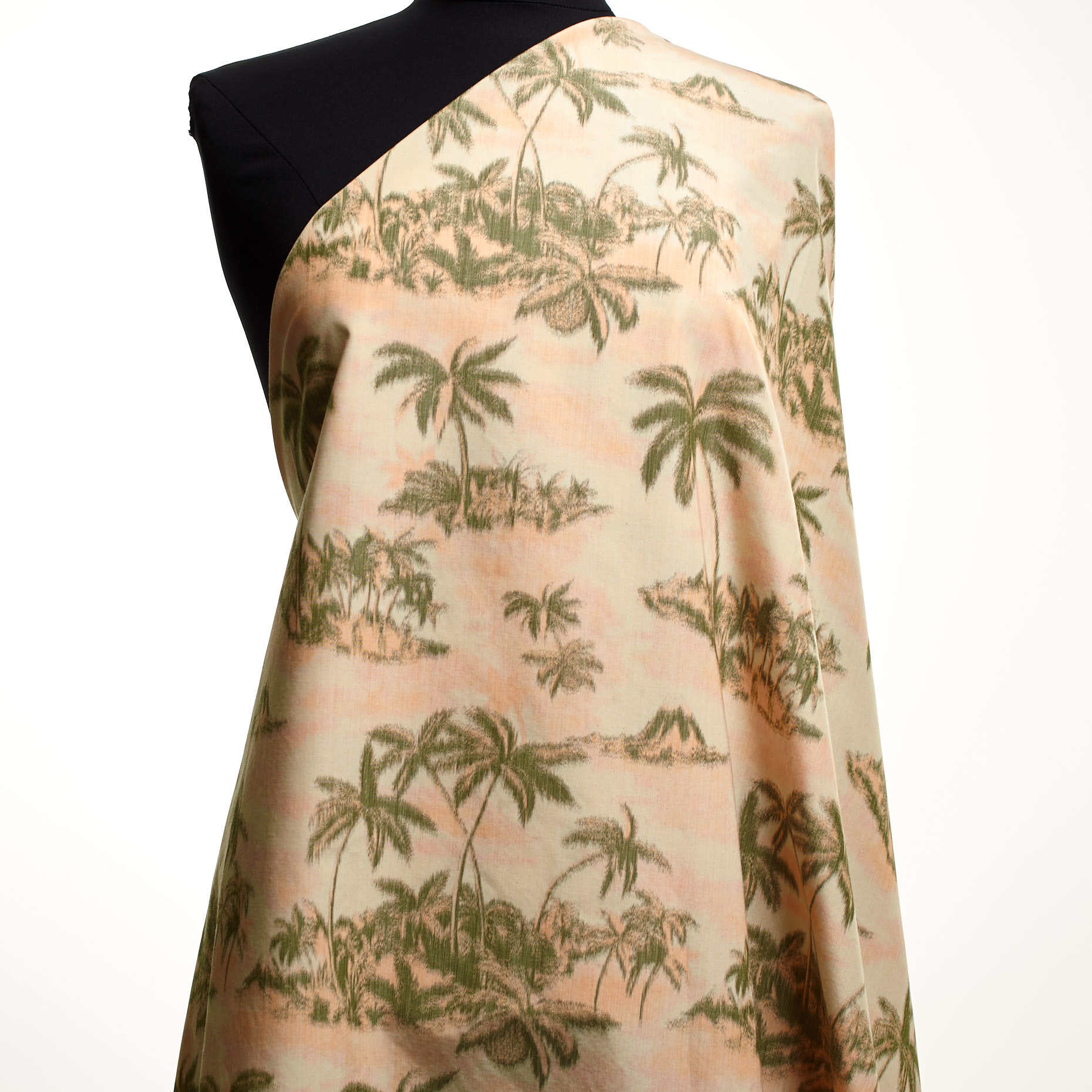 JACQUARD, CHINÉ, COTTON BLEND, PALE PEACH&MISTLETOE (P000002770) - Mannequin