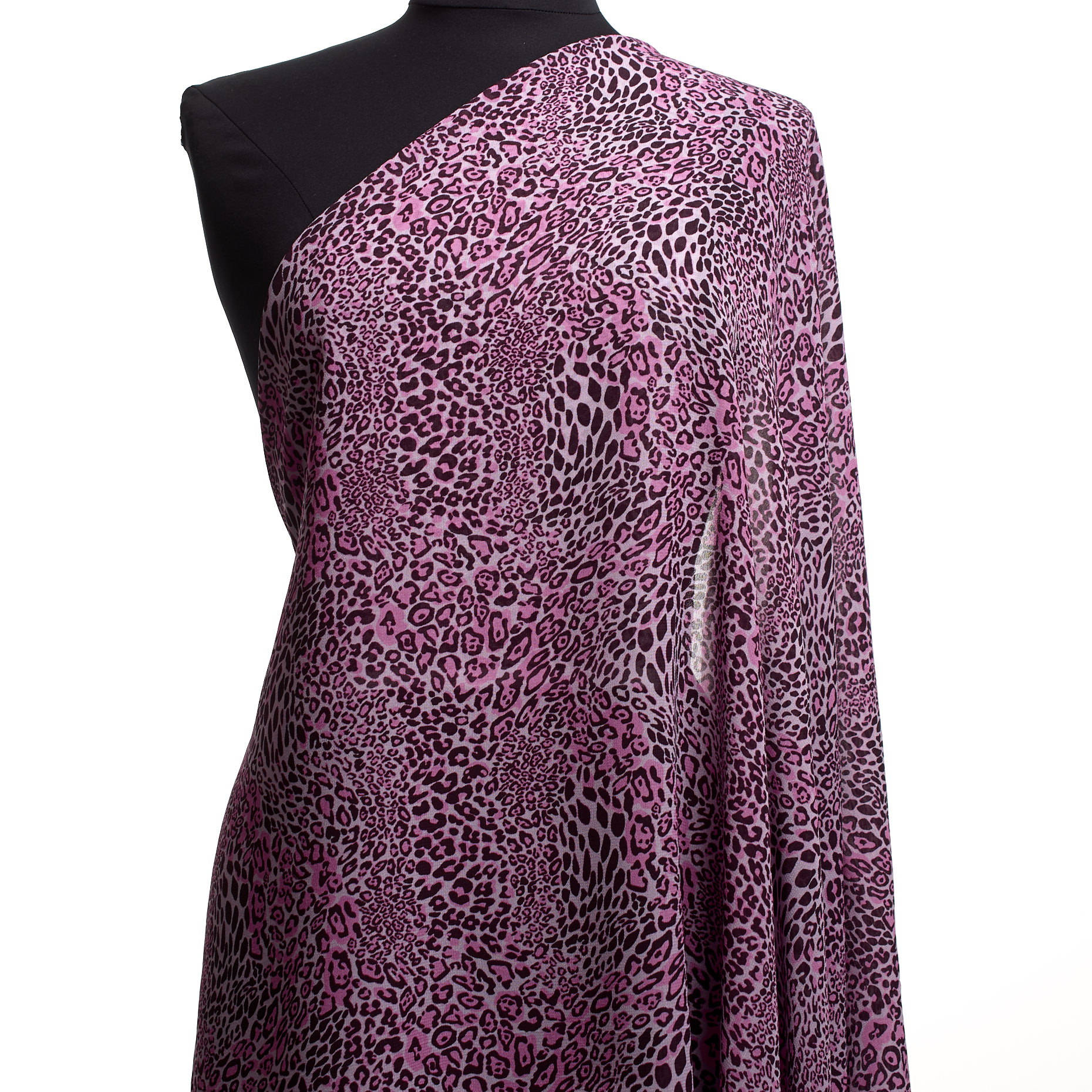 Krepa, Wiskoza, Wydrukowany, Orchid Pink (F000041251) - Manekin