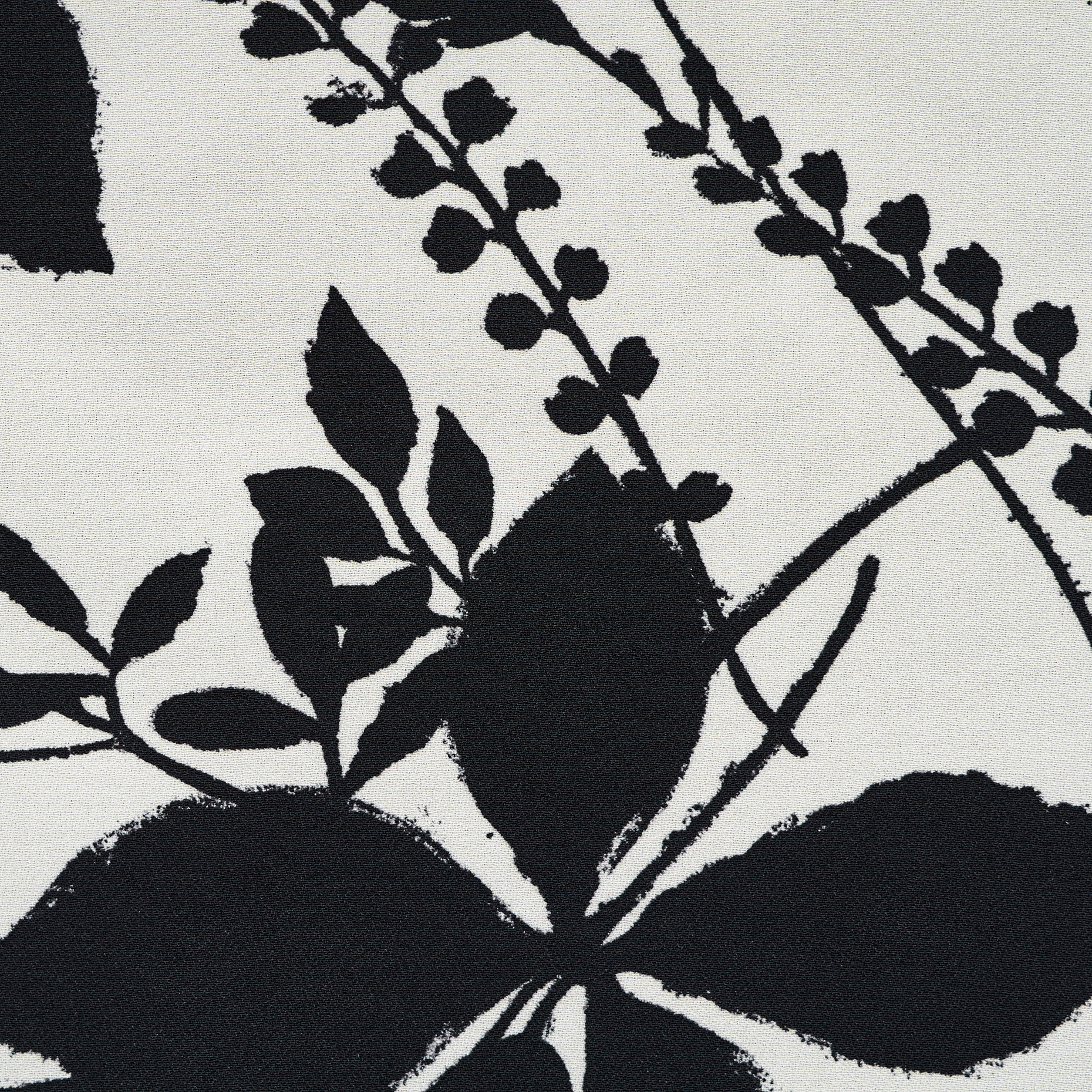 CRÊPE, VISCOSE, FLORAL, RAVEN BLACK&BRILLIANT WHITE (F000049550) - Texture