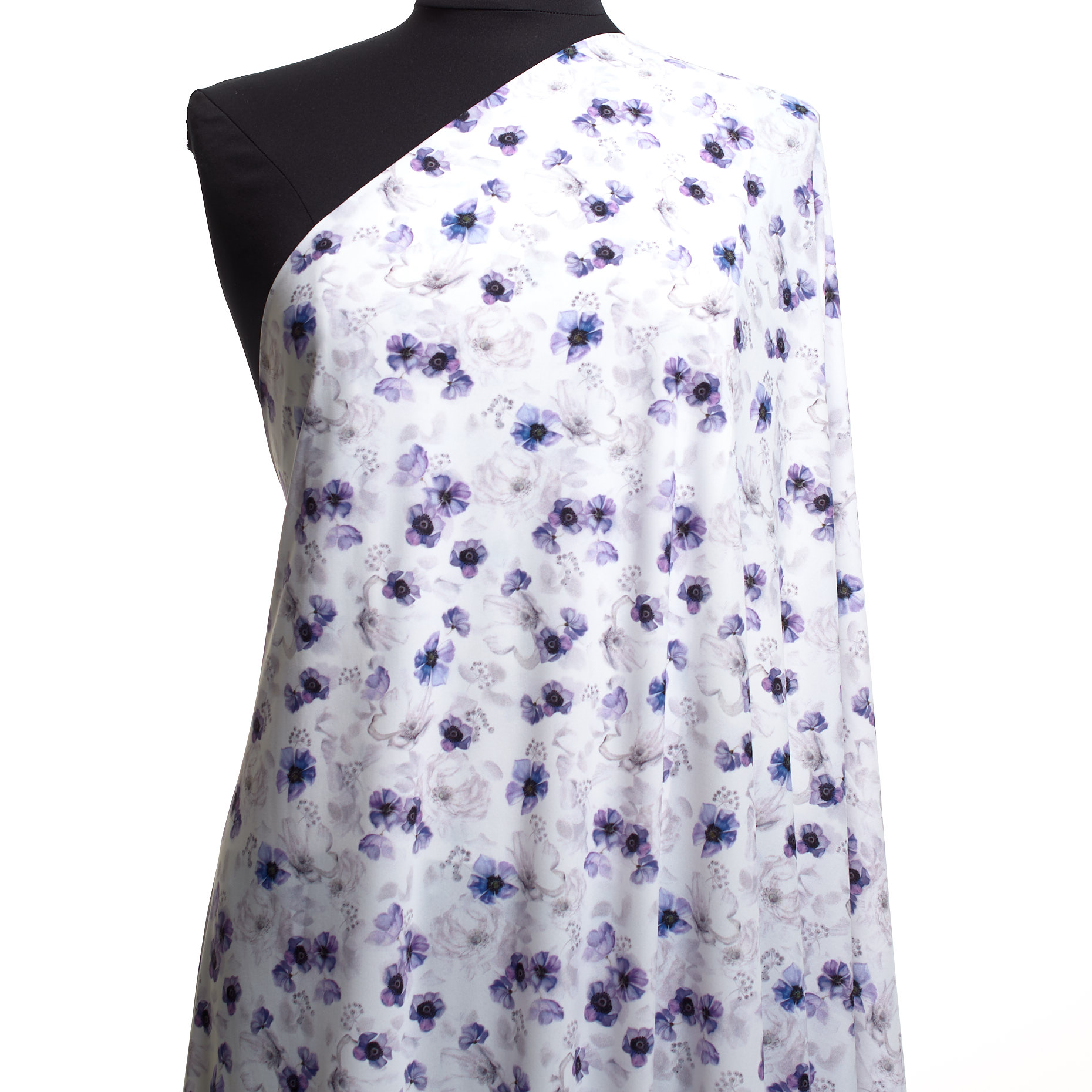 TECHNO JERSEY, PRINTED, HIGH ELASTICITY, BRILLIANT WHITE&LAVENDER (F000041305) - Mannequin