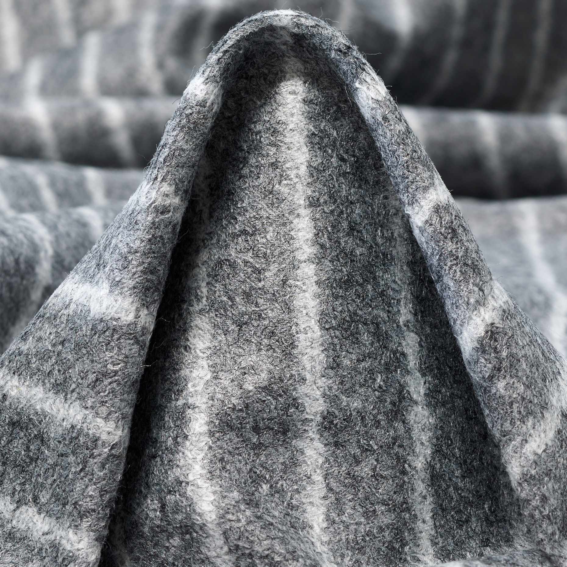 Jersey, Wolle Mix, Brushed, Ghost Gray&Brilliant White (F000042423)