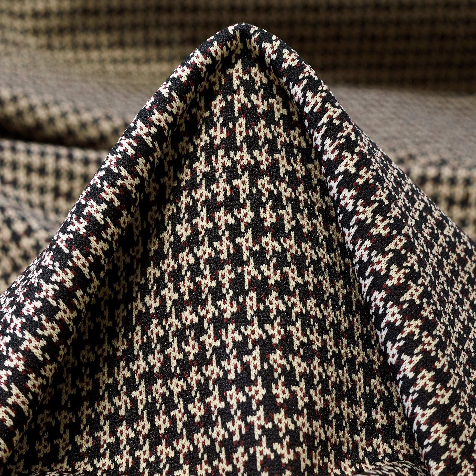 Jersey, Stretch, Pied de Poule, Tiramisu (F000042681)