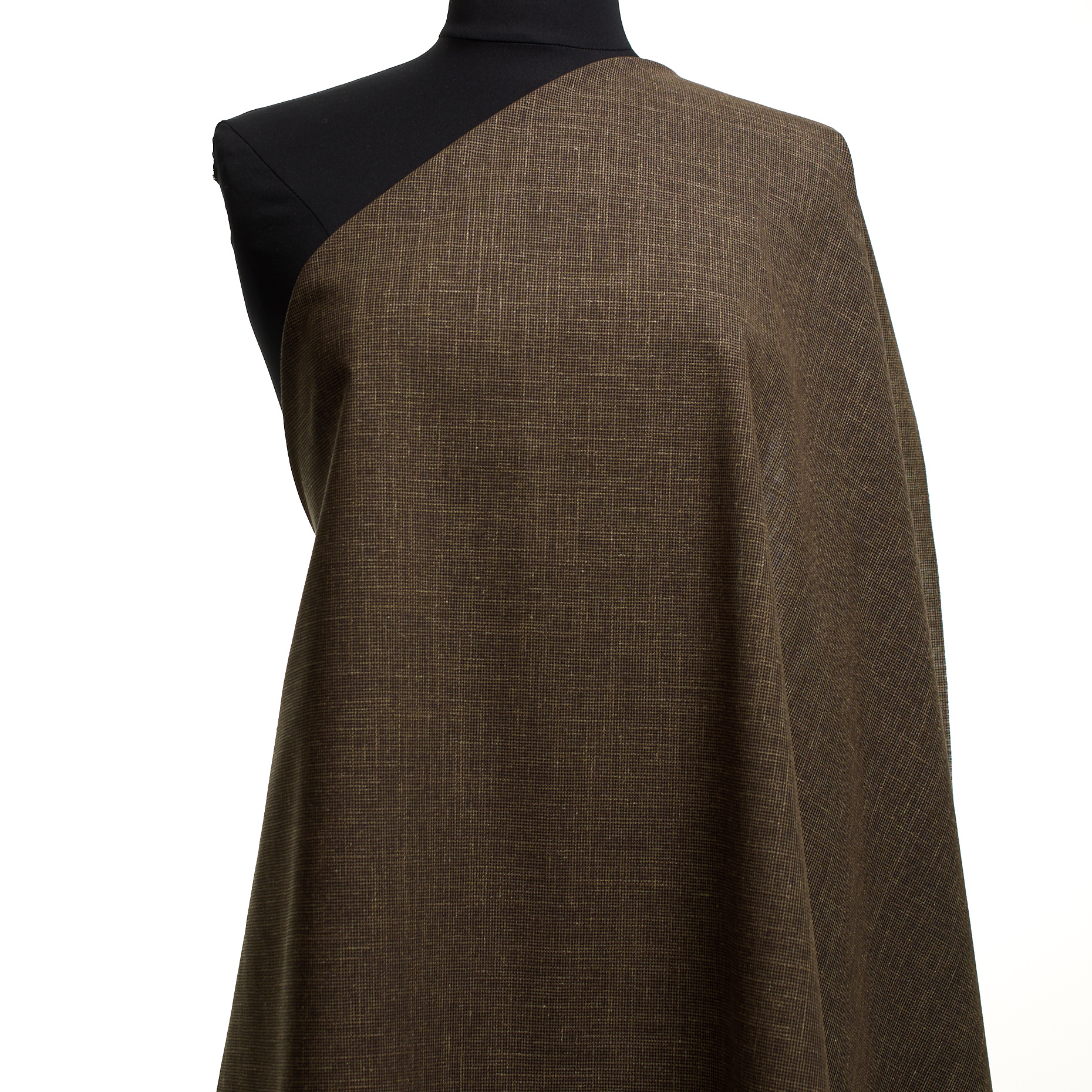 VIRGIN WOOL, COTTON BLEND, MICRO DESIGN, HOT FUDGE (F000047270) - Mannequin
