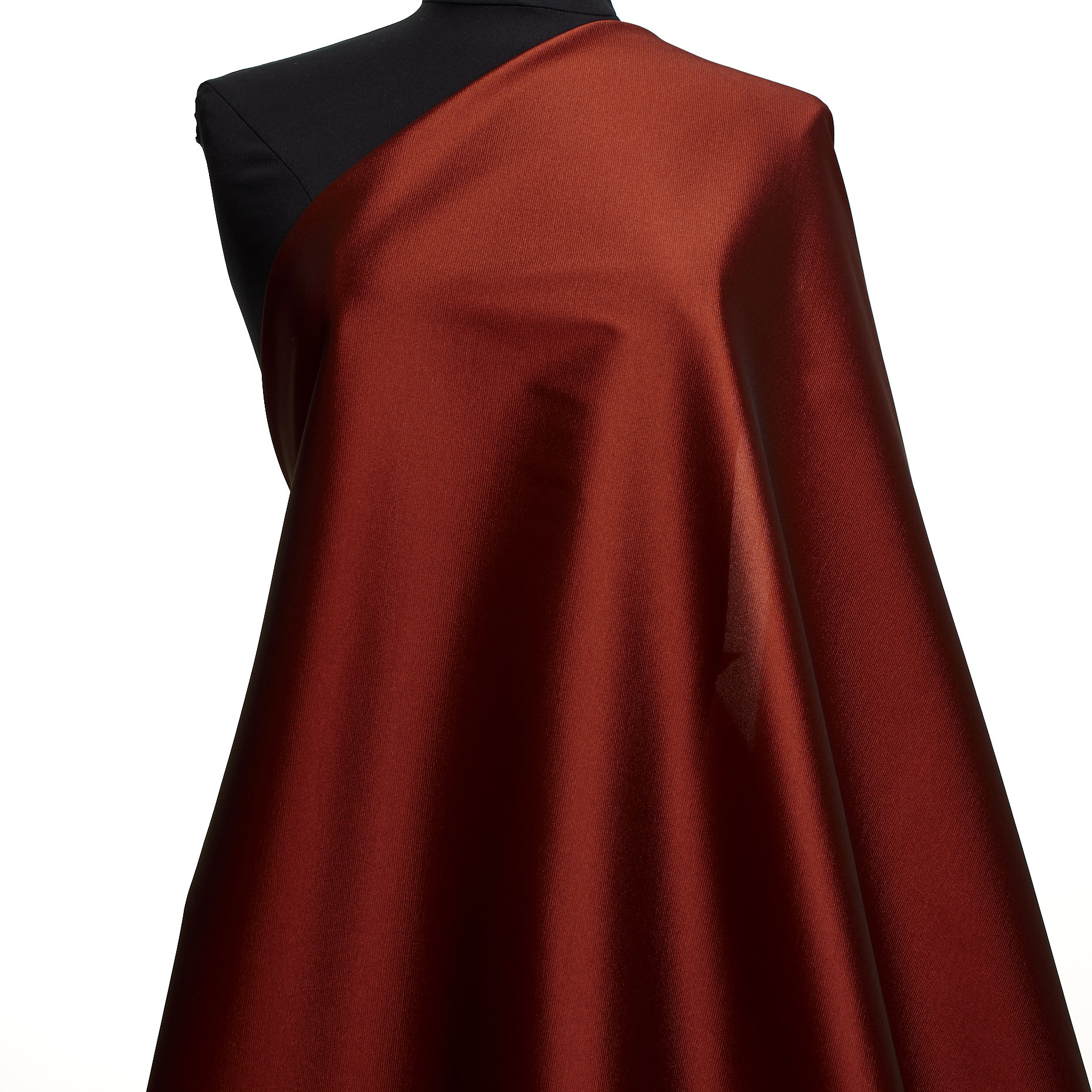 TAFFETA, SILK BLEND, SHIMMERING, BURNT BRICK (F000018574) - Mannequin