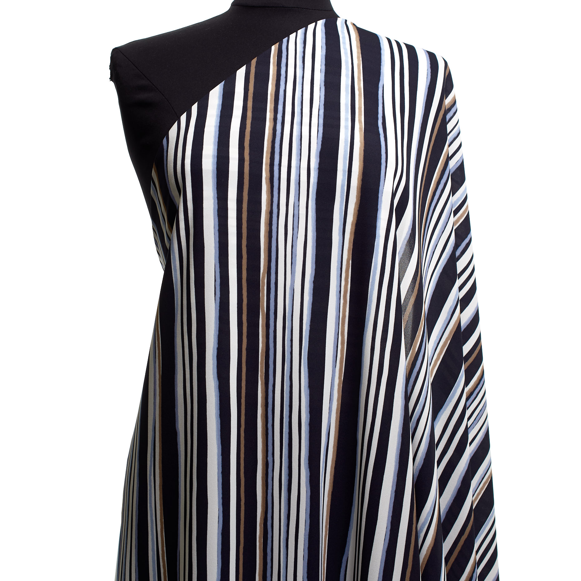 CRÊPE, JERSEY, PRINTED, MIDNIGHT BLUE&SNOW WHITE (F000042697) - Mannequin