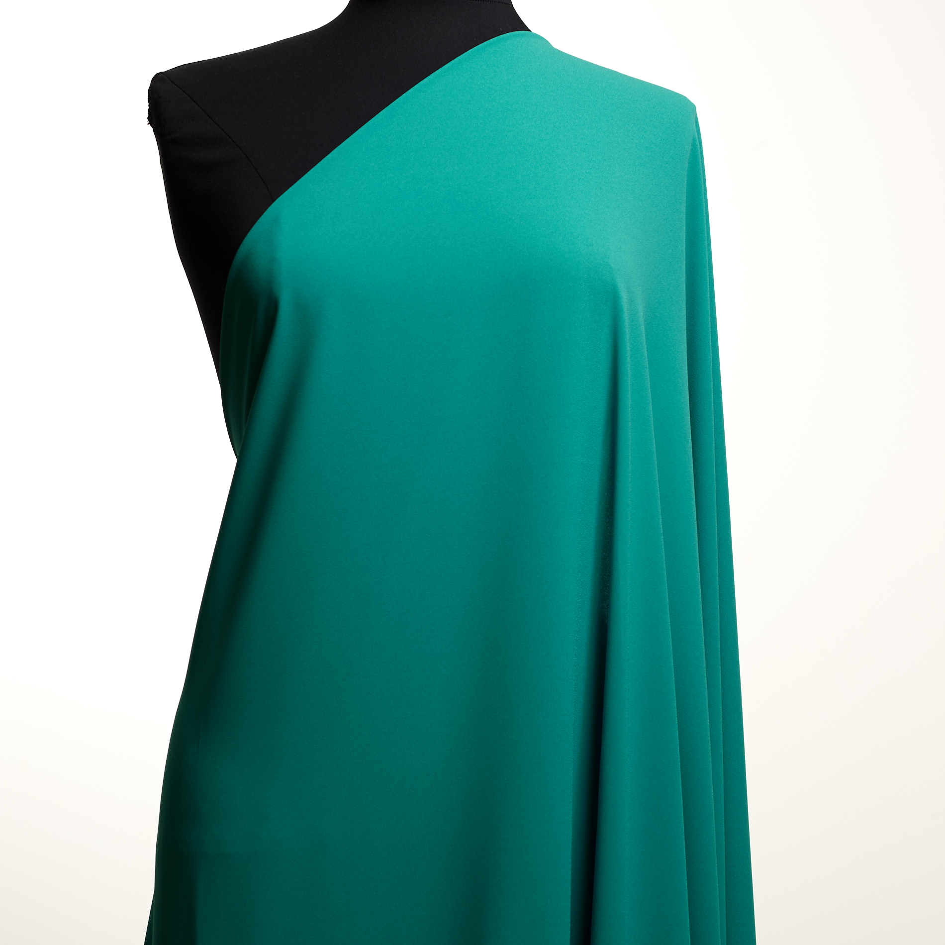 CRÊPE DE CHINE, ELASTIC, TILE BLUE (F000035277) - Mannequin