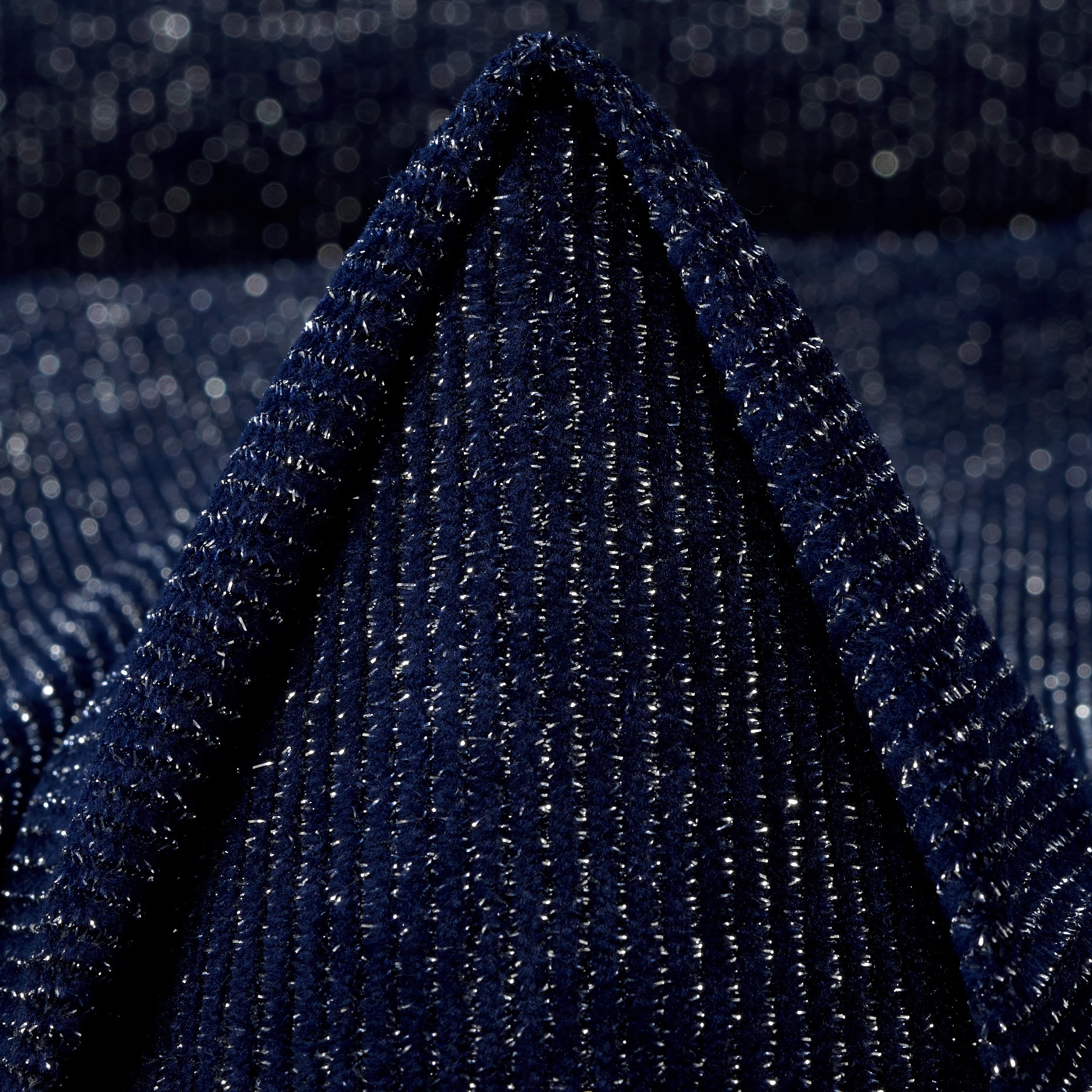 VELVET, COTTON, LUREX, MOOD INDIGO&SILVER (F000047166)