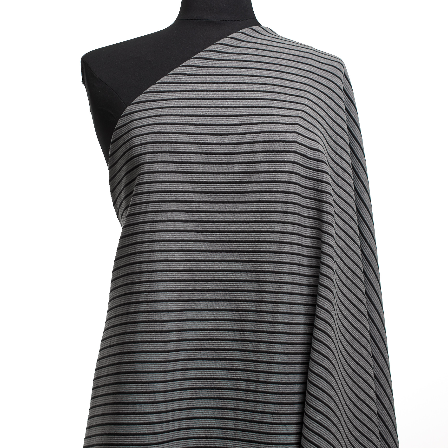 JERSEY, COTTON, STRIPES, SILVER (F000017859) - Mannequin