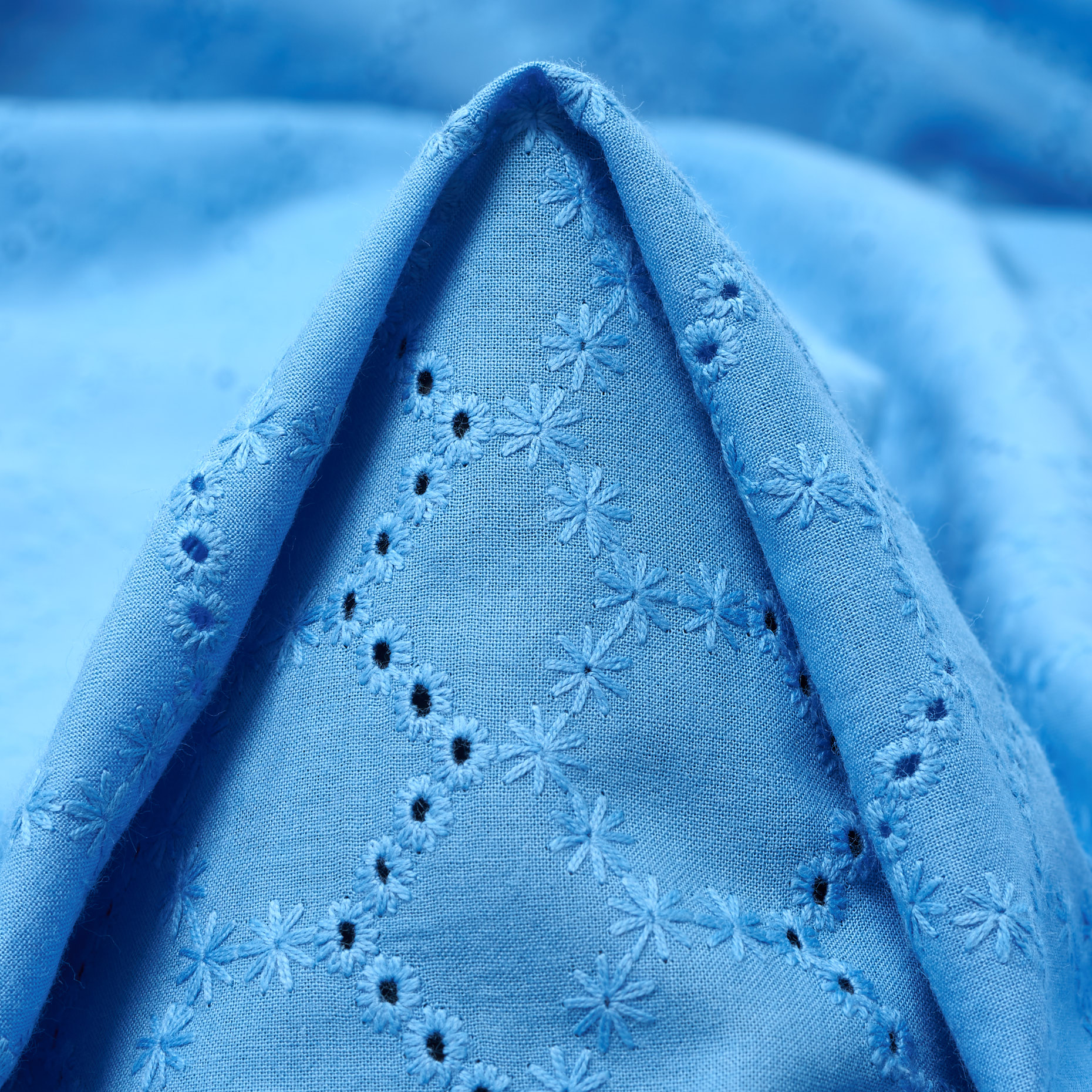 LACE, COTTON, MICRO DESIGN, MALIBU BLUE (F000030661)