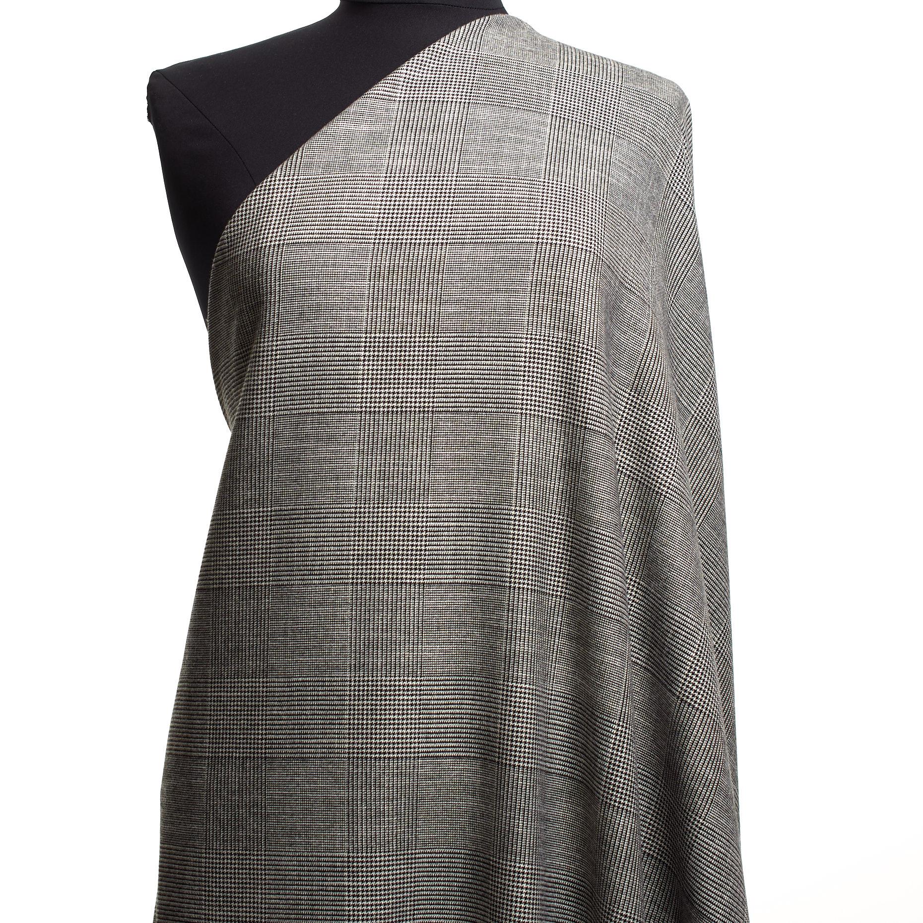 FLANNEL, VISCOSE, CHECK, RAVEN BLACK&WIND CHIME (F000040156) - Mannequin