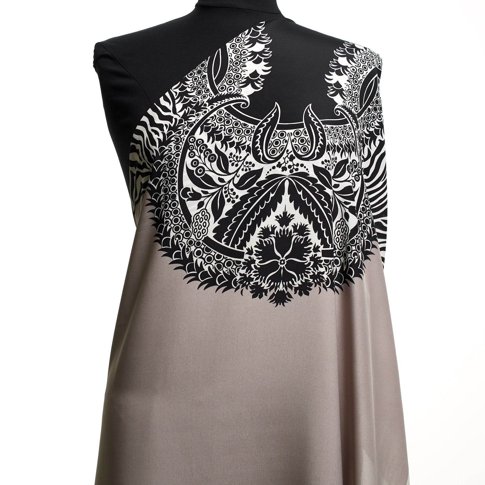 Seide, Crêpe De Chine, Bedruckt, Cloud (F000016181) - Schaufensterpuppe