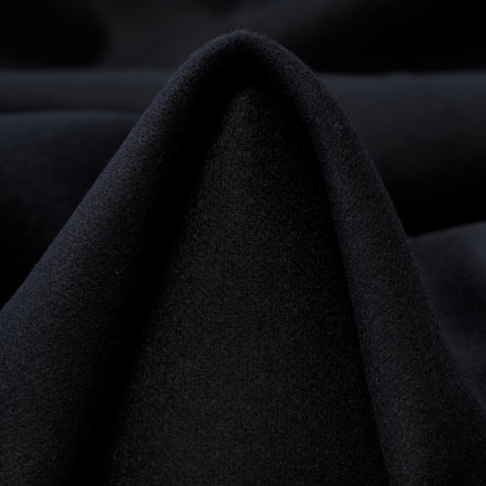 BOILED WOOL, RAVEN BLACK (F000047469)