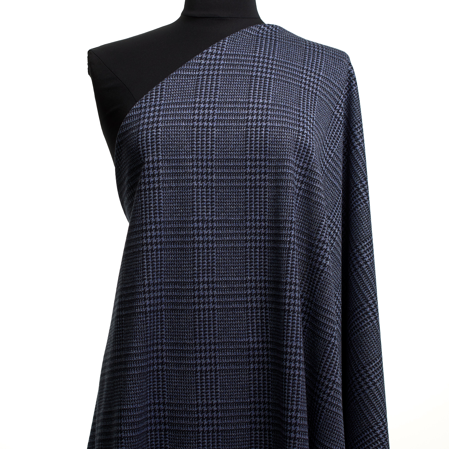 JERSEY, VISCOSE BLEND, CHECK, BLUE ICE&VULCAN (F000047736) - Mannequin