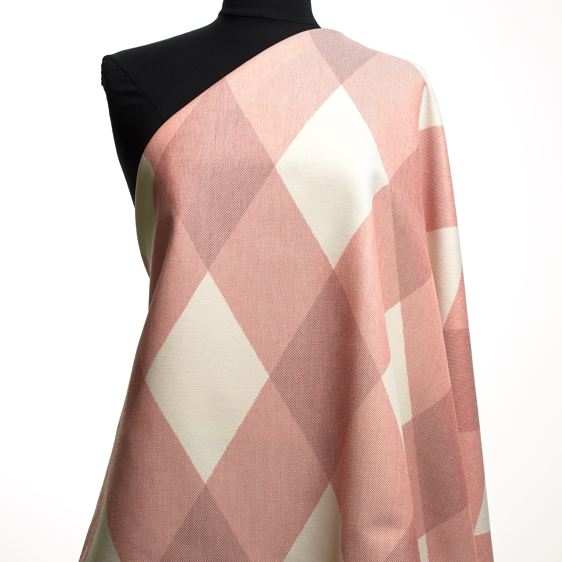 Твил, Хлопок, Клетка, Burnt Coral (F000048247) - Манекен