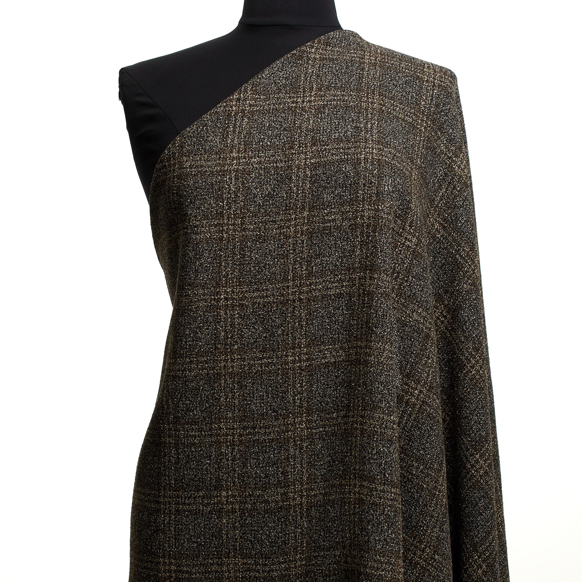 Bouclé, Viscosa, Lana Mix, Seal Brown (F000047423) - Maniquí