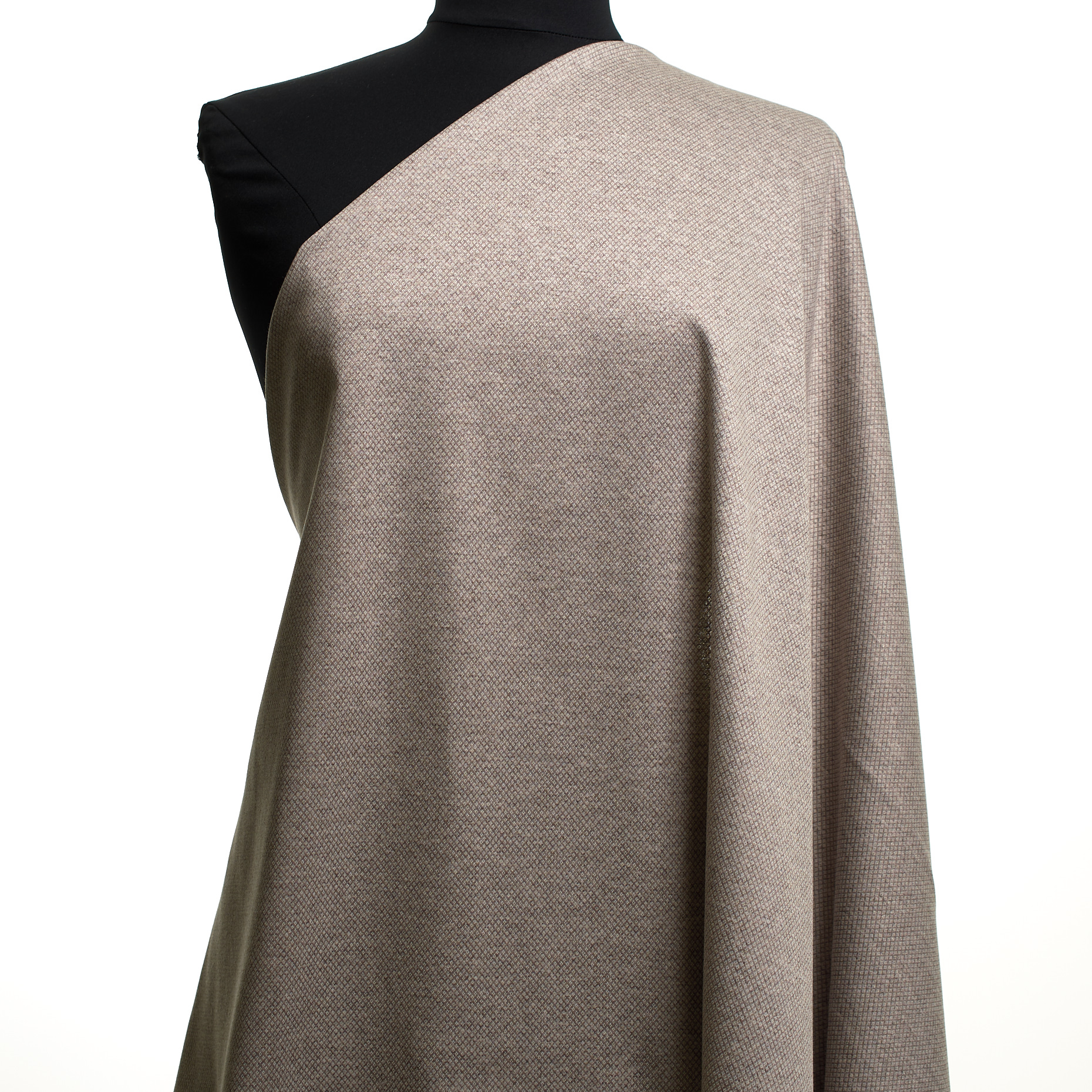 Jersey, Cotone, Micro Design, Marshmallow&Light Taupe (F000047825) - Manichino