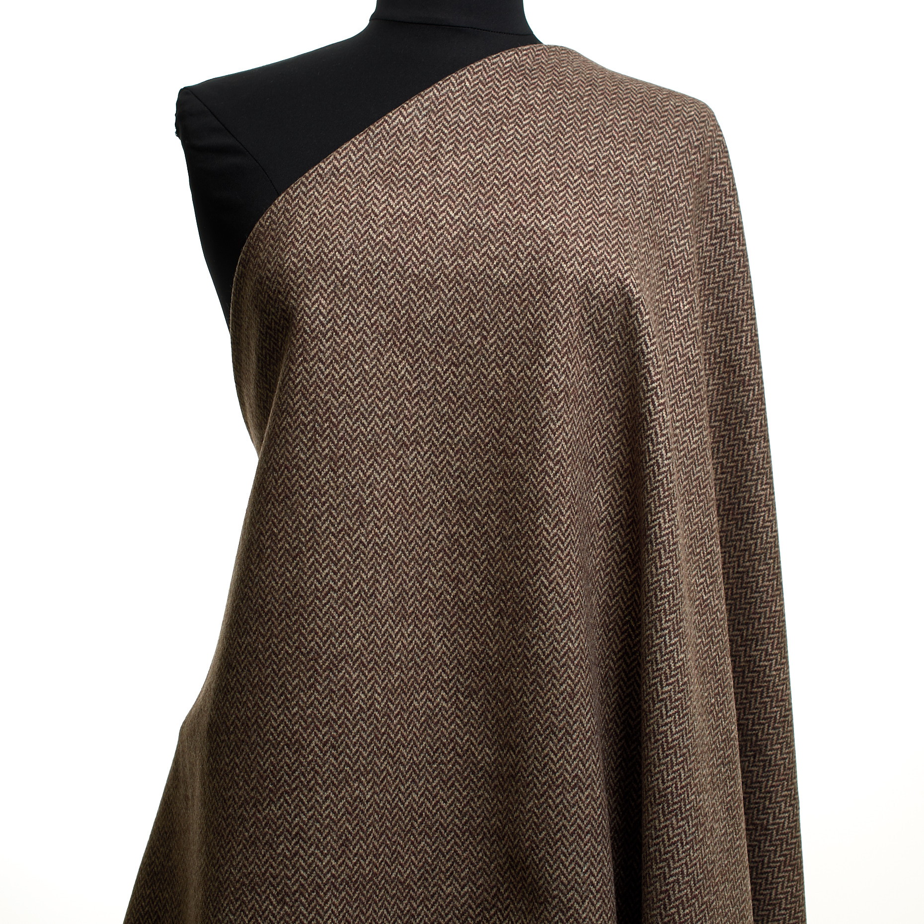 JERSEY, WOOL, HERRINGBONE, COCOA&SILVER CLOUD (F000048087) - Mannequin