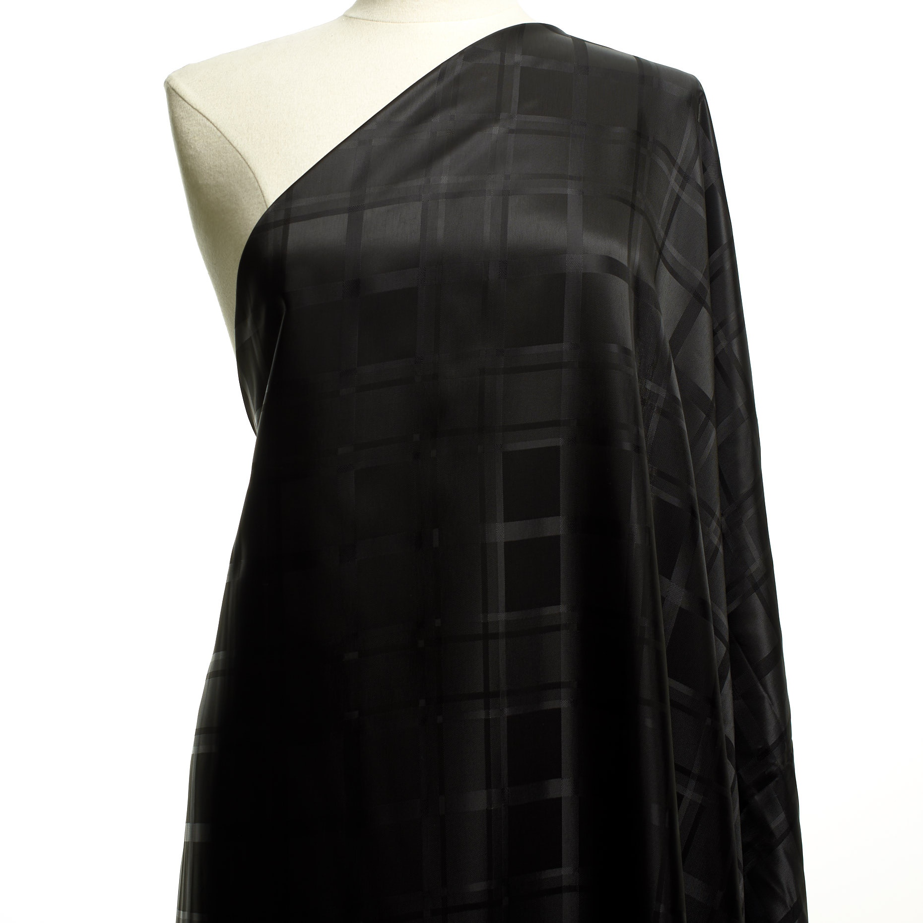 Fodera, Viscosa, Quadro, Raven Black (F000032974) - Manichino