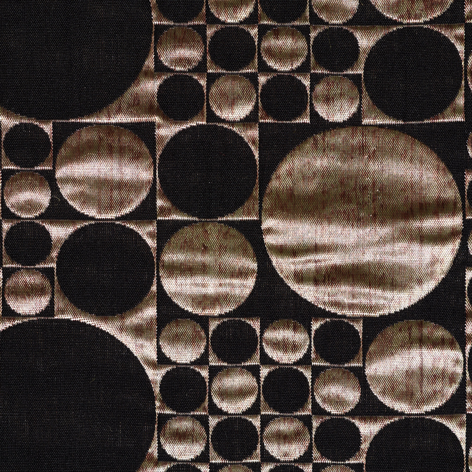 Jacquard, Coton Mixte, Almond Buff&Raven Black (P000003400) - Tissage