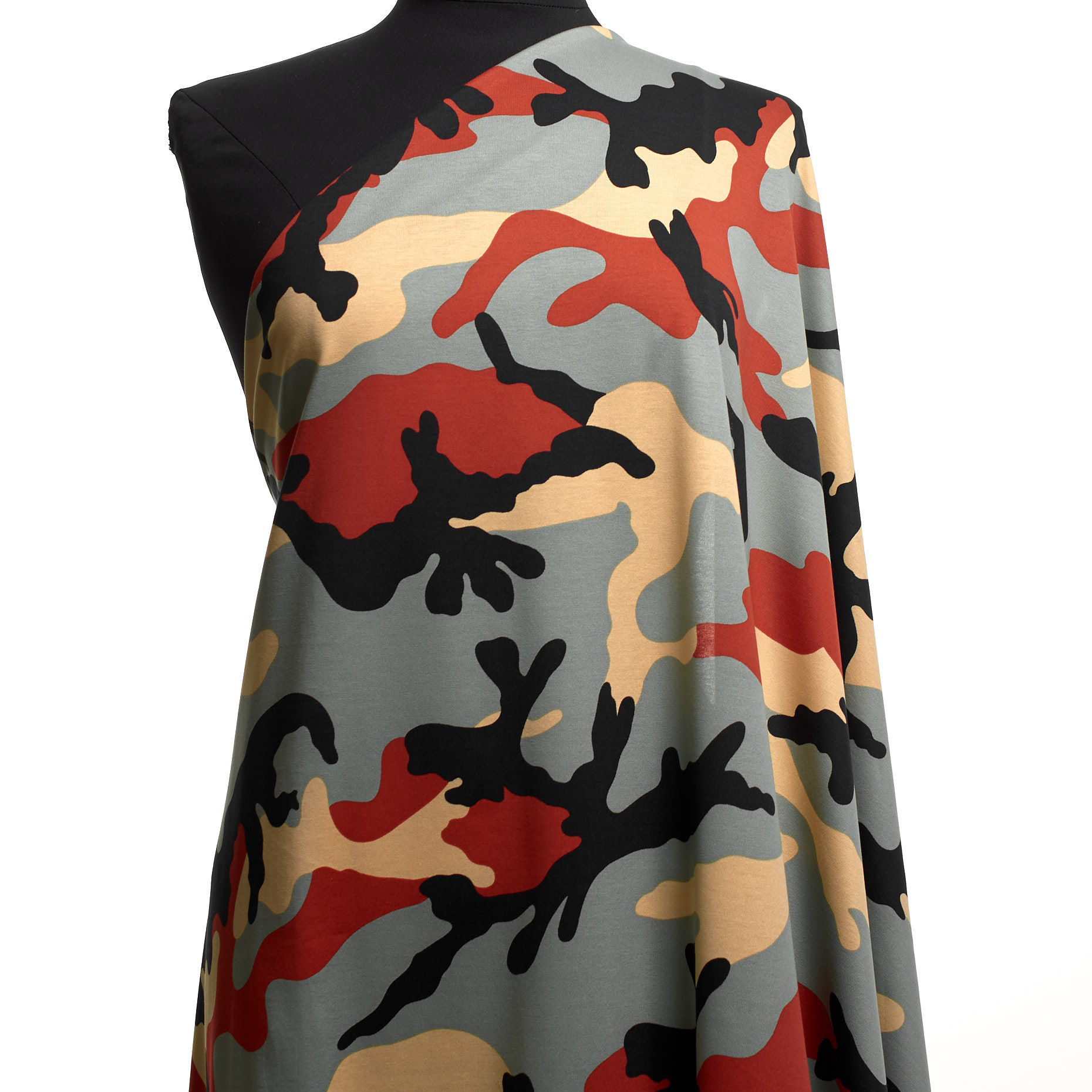 Одиночный Джерси, Хлопок, Камуфляж, Burnt Orange&Jade (F000038195) - Манекен