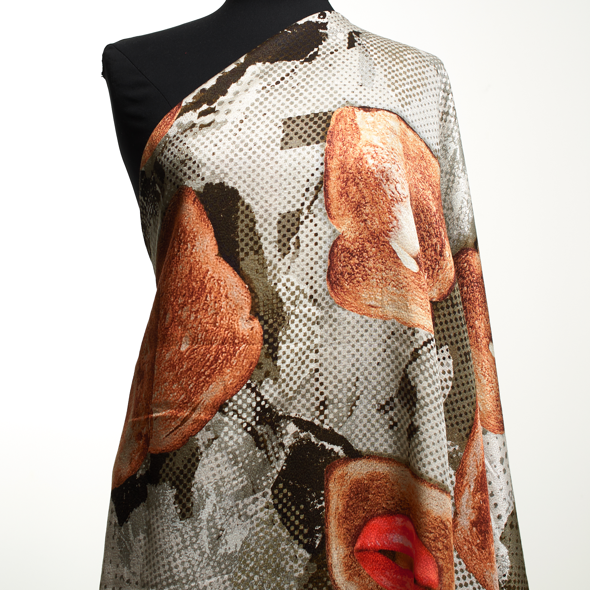 Algodón, Seda, Estampado, Ginger Spice (F000031867) - Maniquí