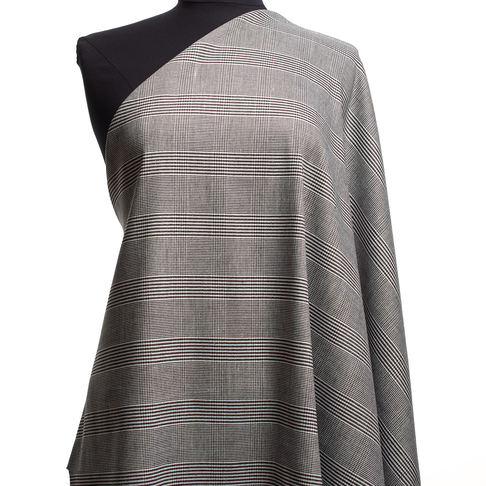 Flanella, Stretch, Quadro, Anthracite (F000040339) - Manichino