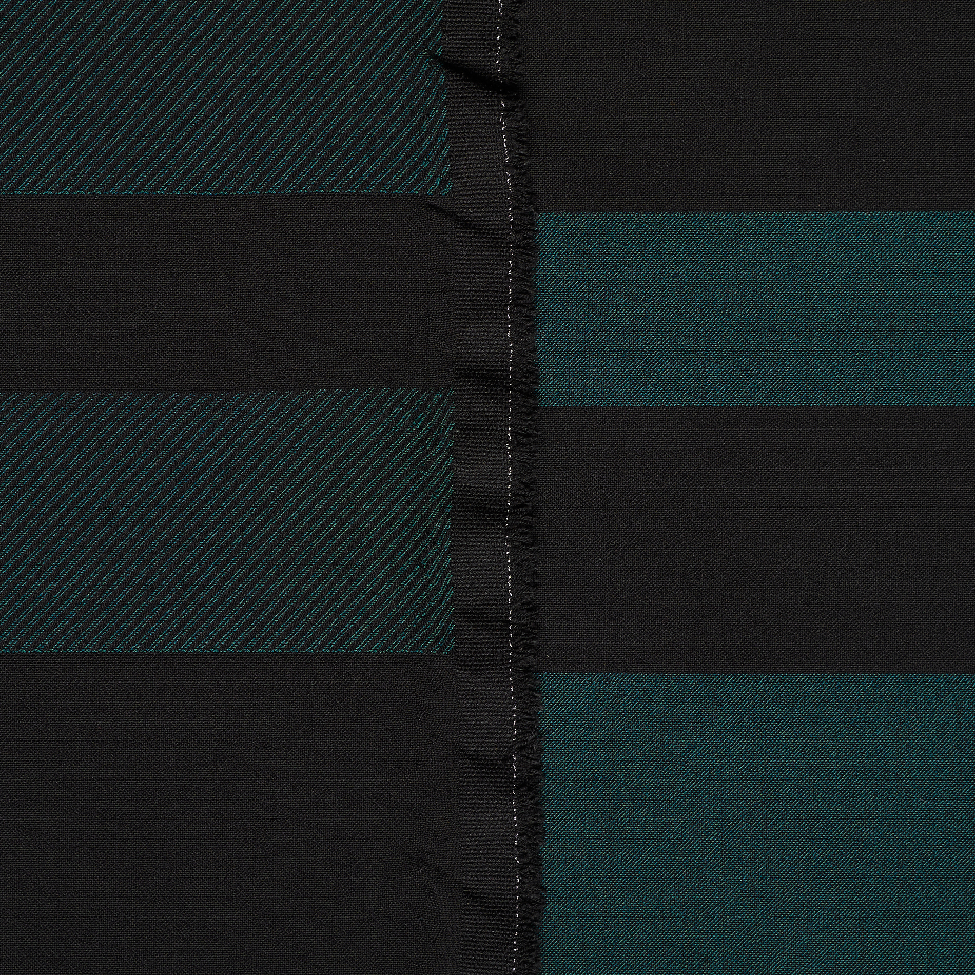 Jersey, Punto Milano, Turquoise&Raven Black (F000034532) - Tkana