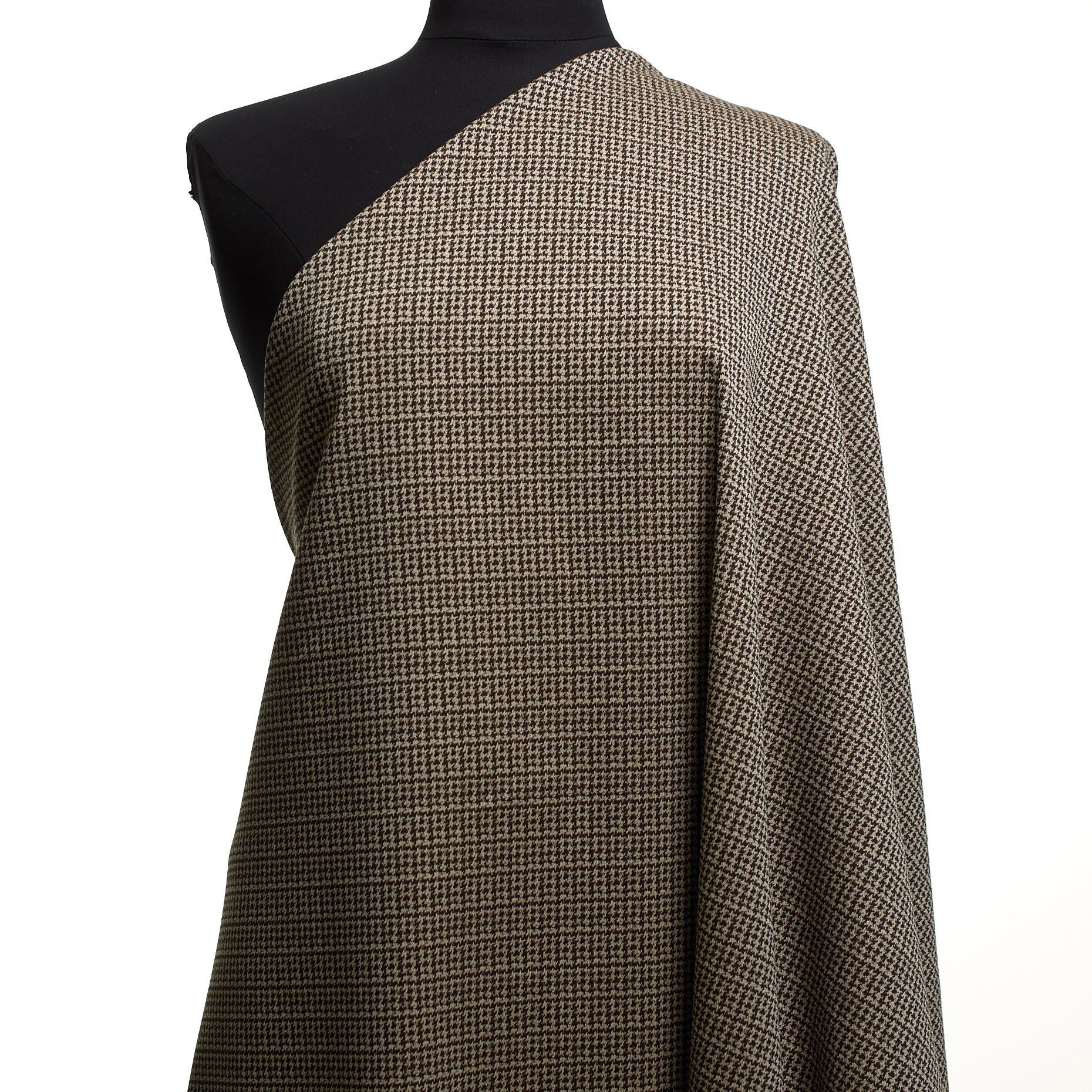 Jacquard, Coton Elastique, Pied de Poule, Mocca&Almond (F000023231) - Mannequin