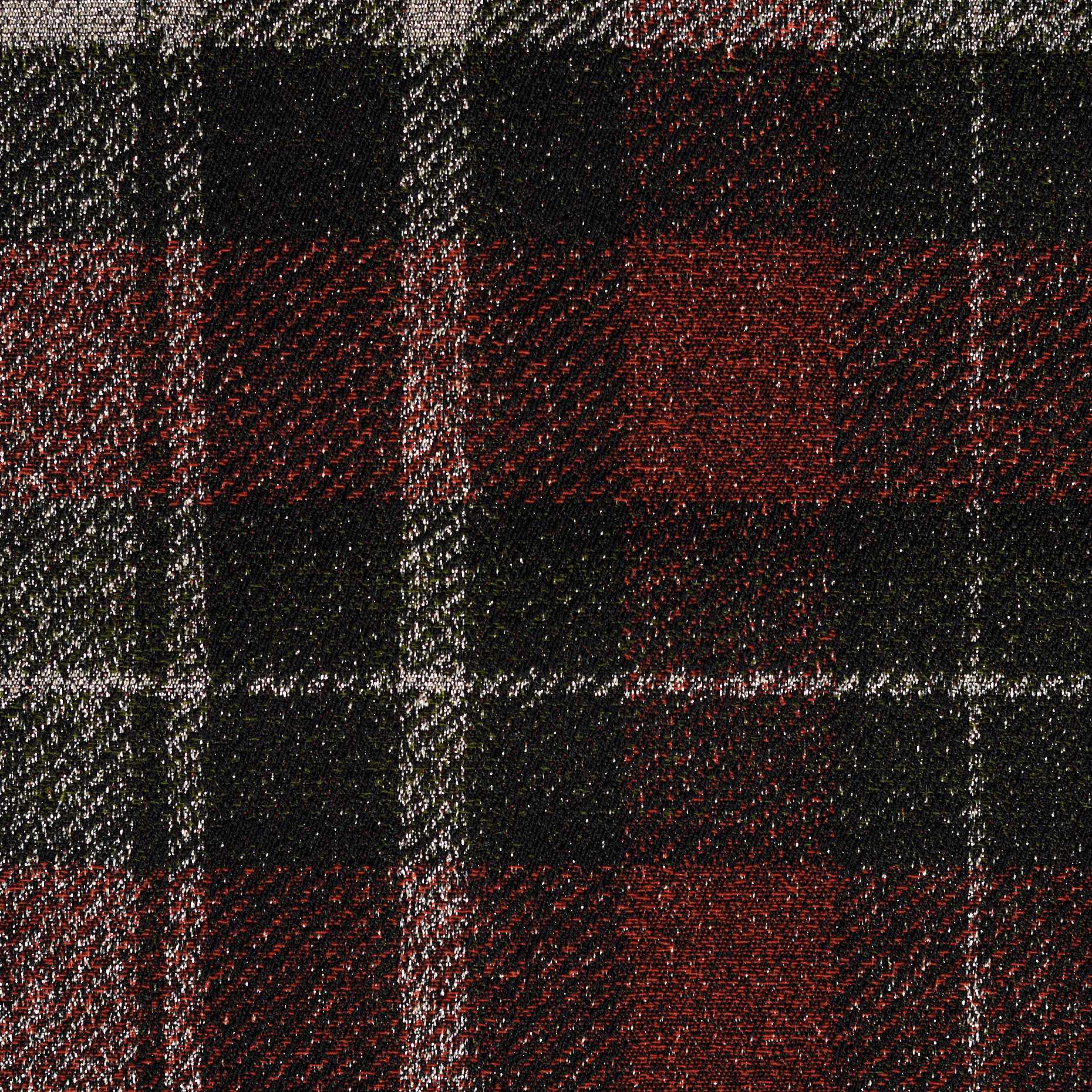 Jacquard, Cotone Elastico, Carmine Red&Burnt Olive (F000041384) - Trama