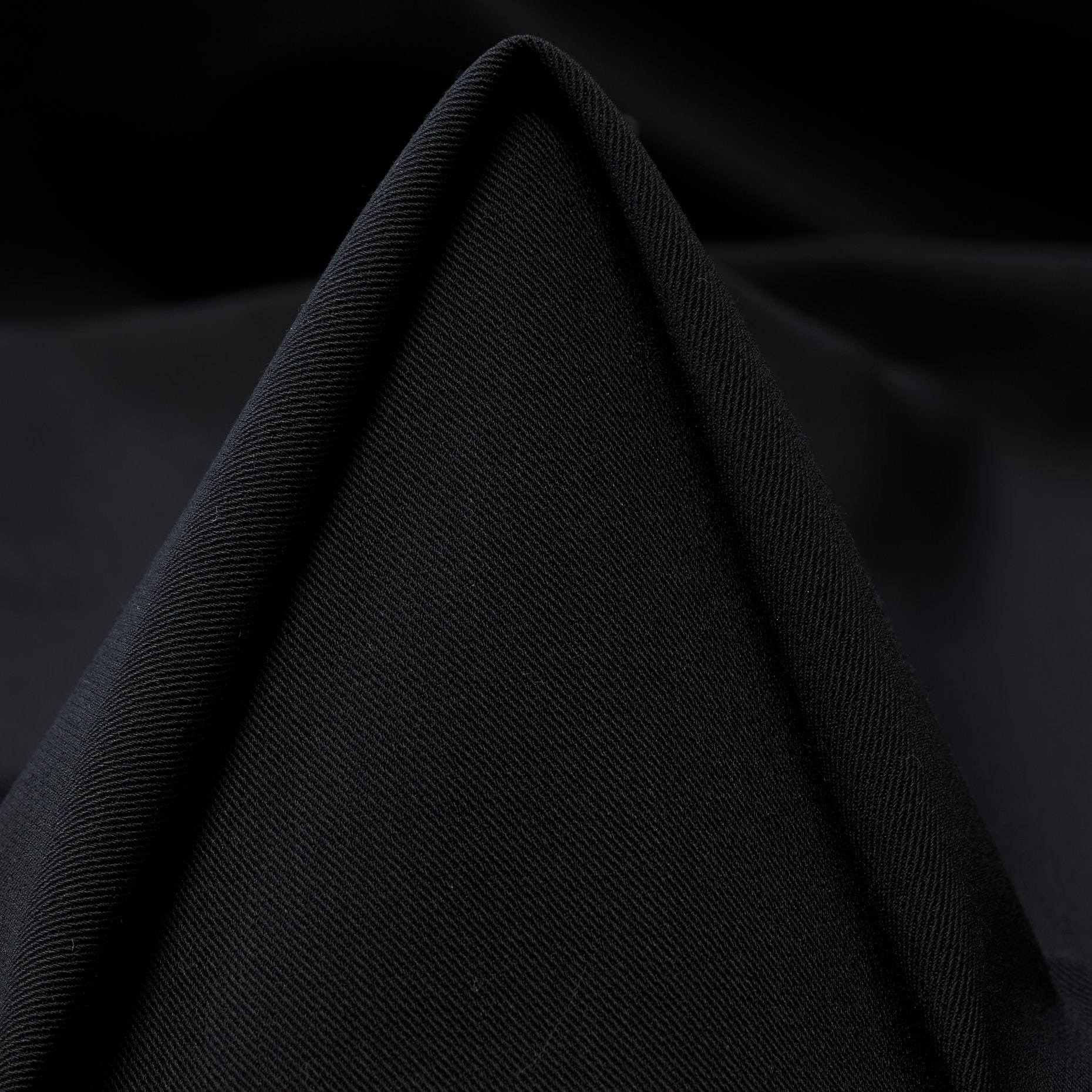 TWILL, VISCOSE BLEND, ELASTIC, RAVEN BLACK (F000044883)