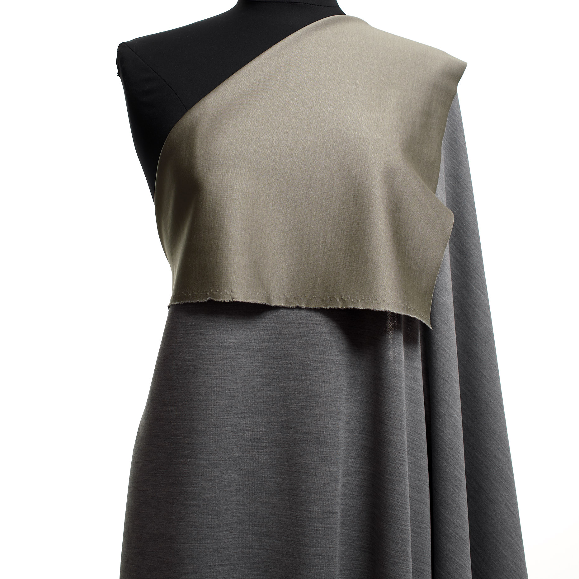 Double Jersey, Wolle, Melange Graphite (F000042002) - Schaufensterpuppe