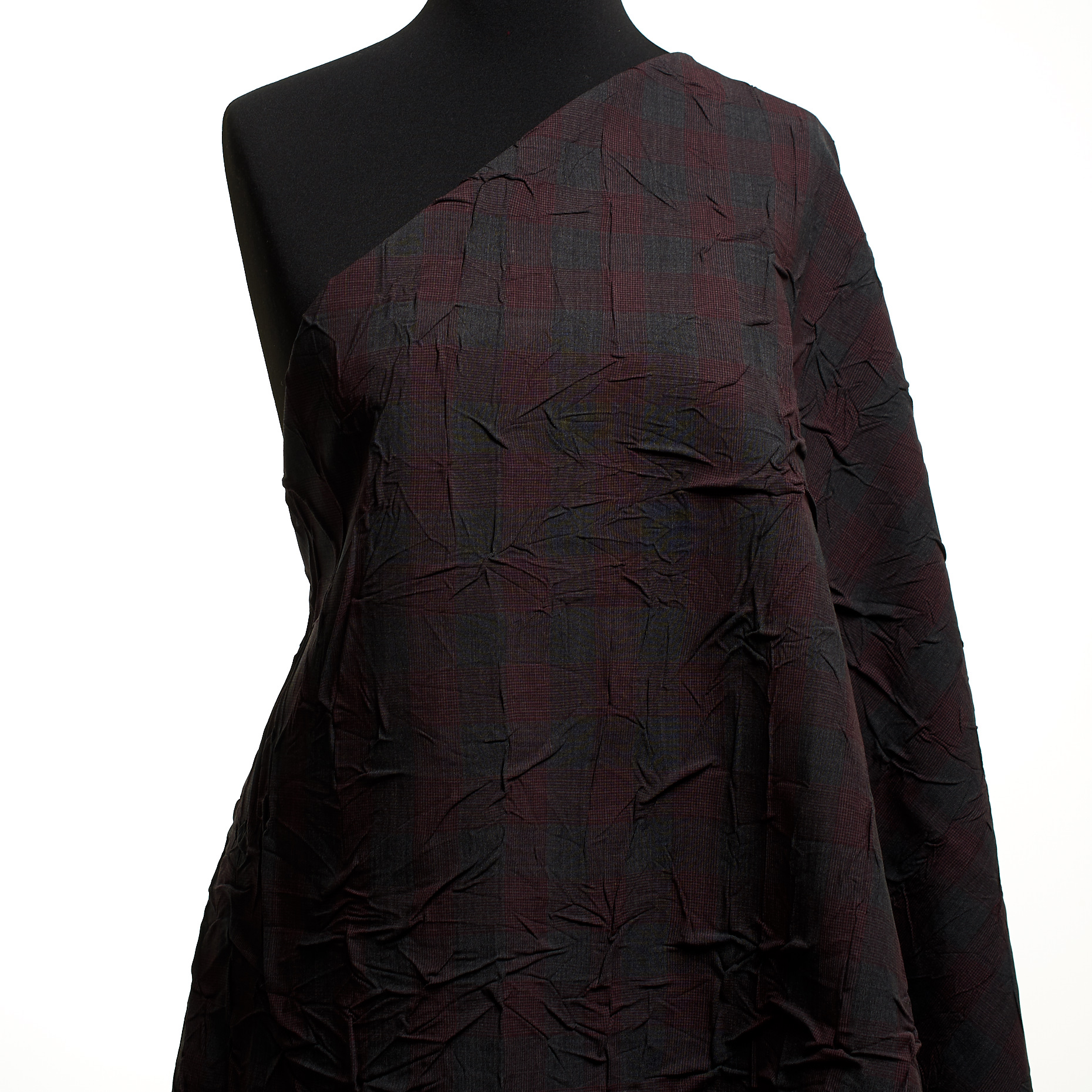 CRASH, VIRGIN WOOL, CHECK, STEEL GRAY&BAROQUE ROSE (T0000762) - Mannequin