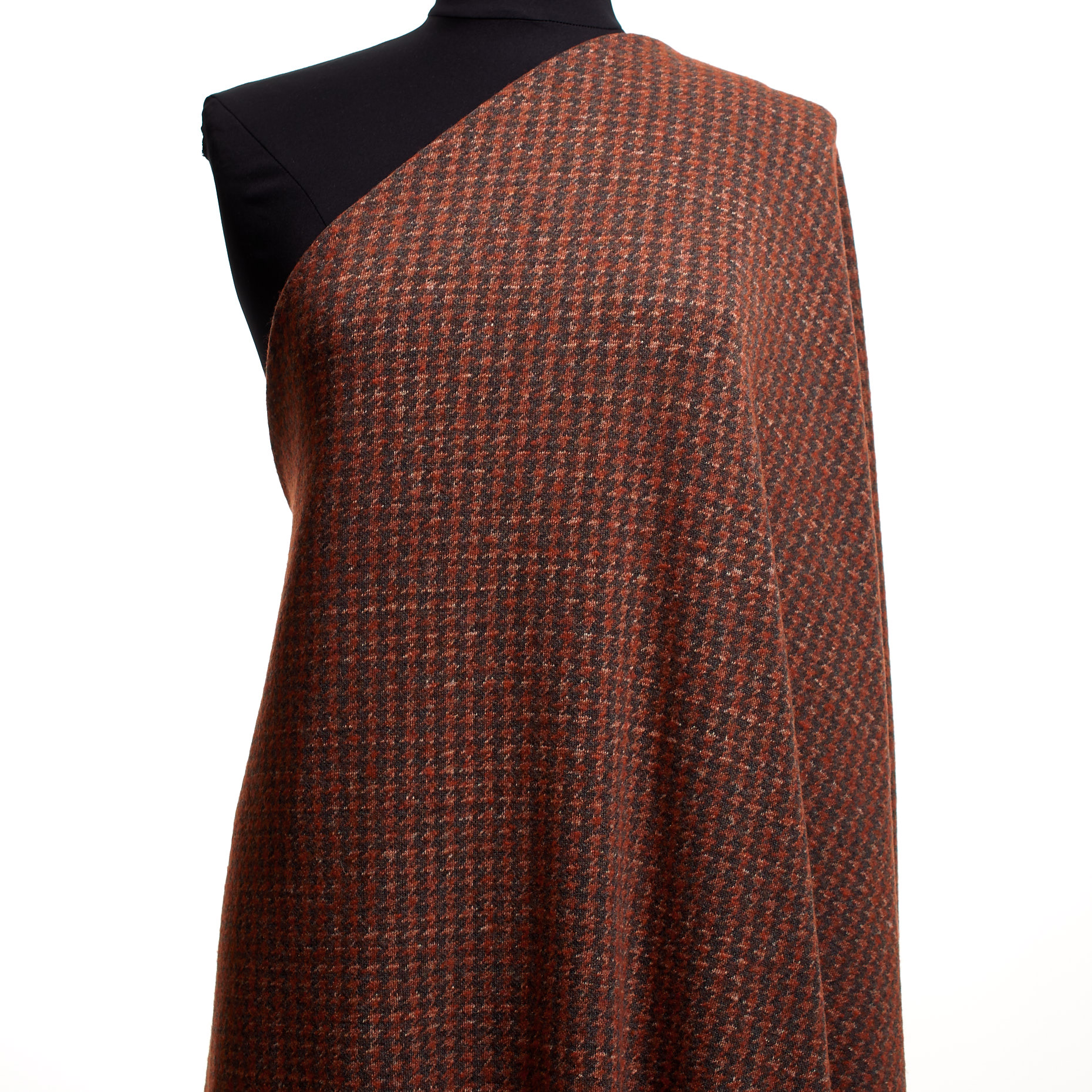 JACQUARD, JERSEY, HOUNDSTOOTH, STEEPLE GRAY&CORAL RED (F000043258) - Mannequin