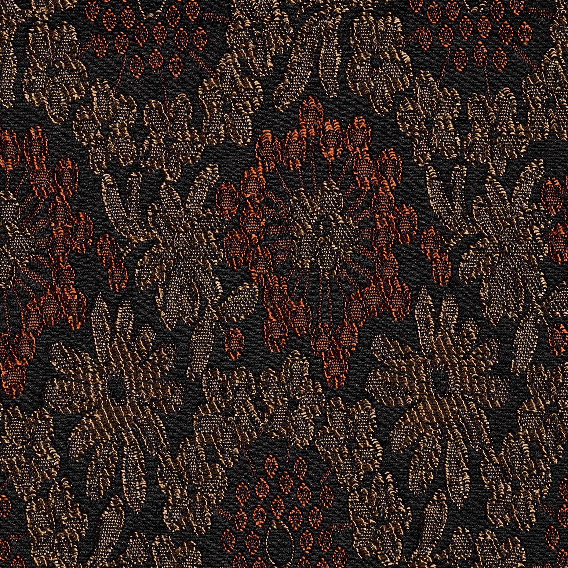 Jacquard, Floreal, Light Taupe&Ketchup (P000005000) - Tejido