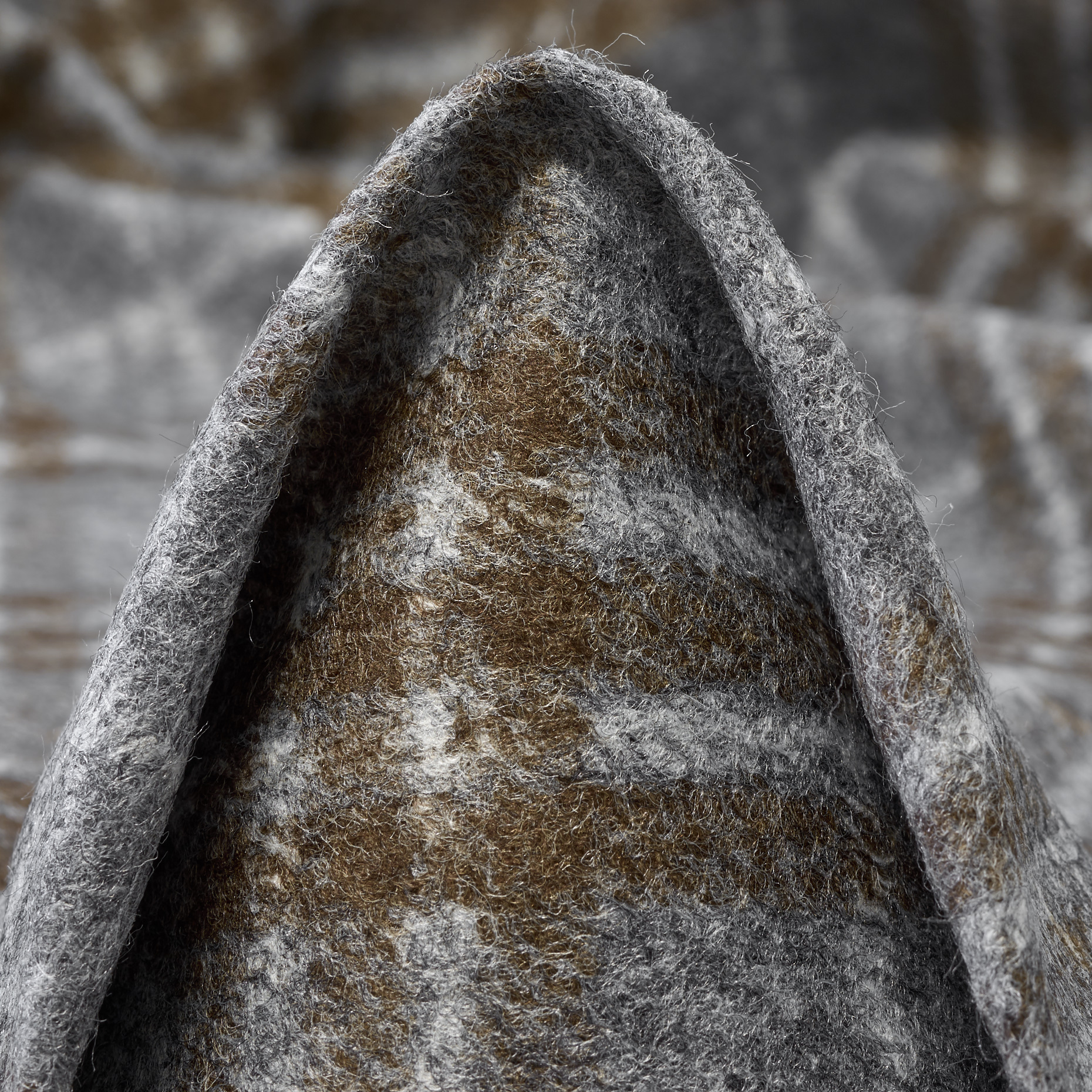 JERSEY, BOILED WOOL, CHECK, TITANIUM&DEEP TAUPE (F000047950)