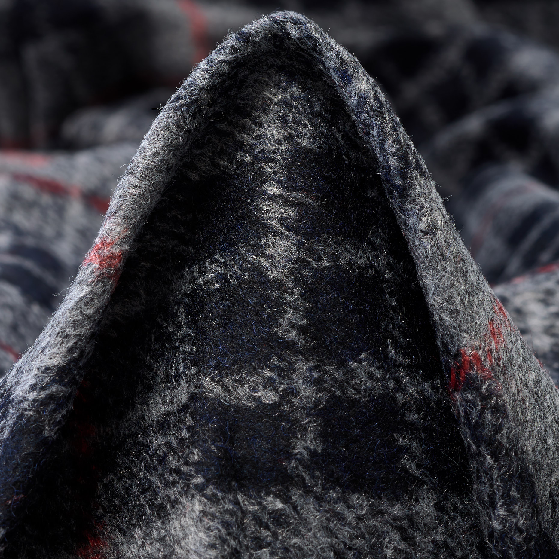 JERSEY, WOOL BLEND, CHECK, RAVEN BLACK&LIPSTICK (F000044629)