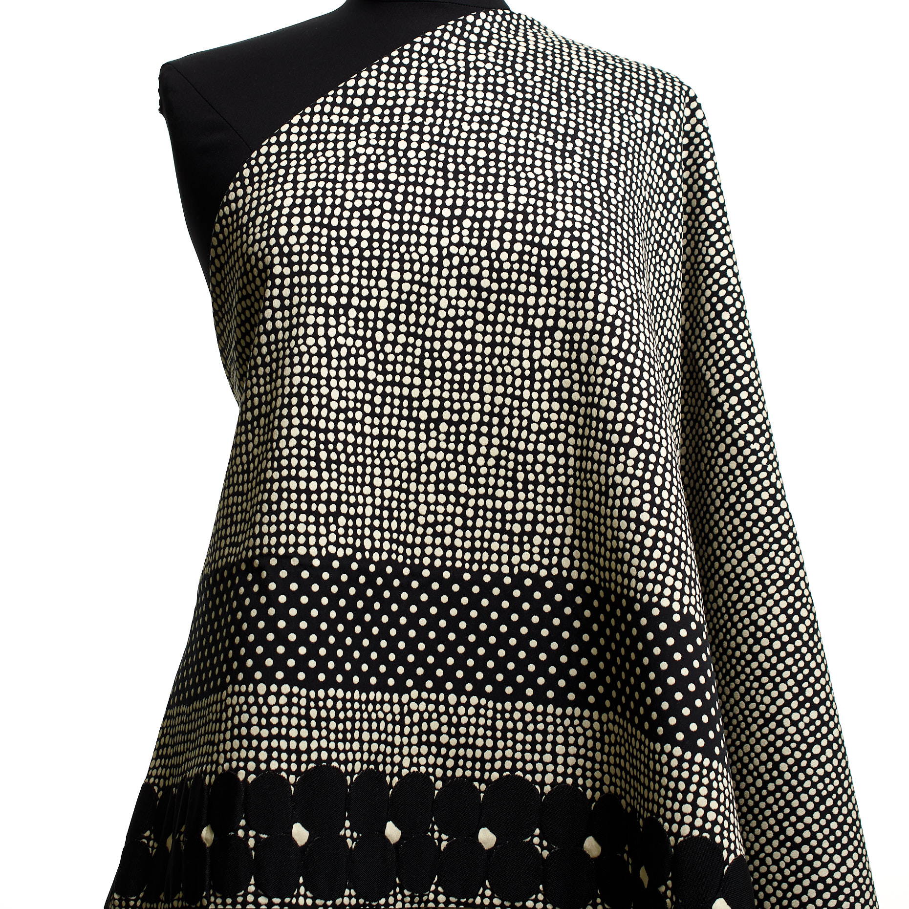 JACQUARD, COTTON, ELASTIC, RAVEN BLACK&SNOW WHITE (F000045305) - Mannequin