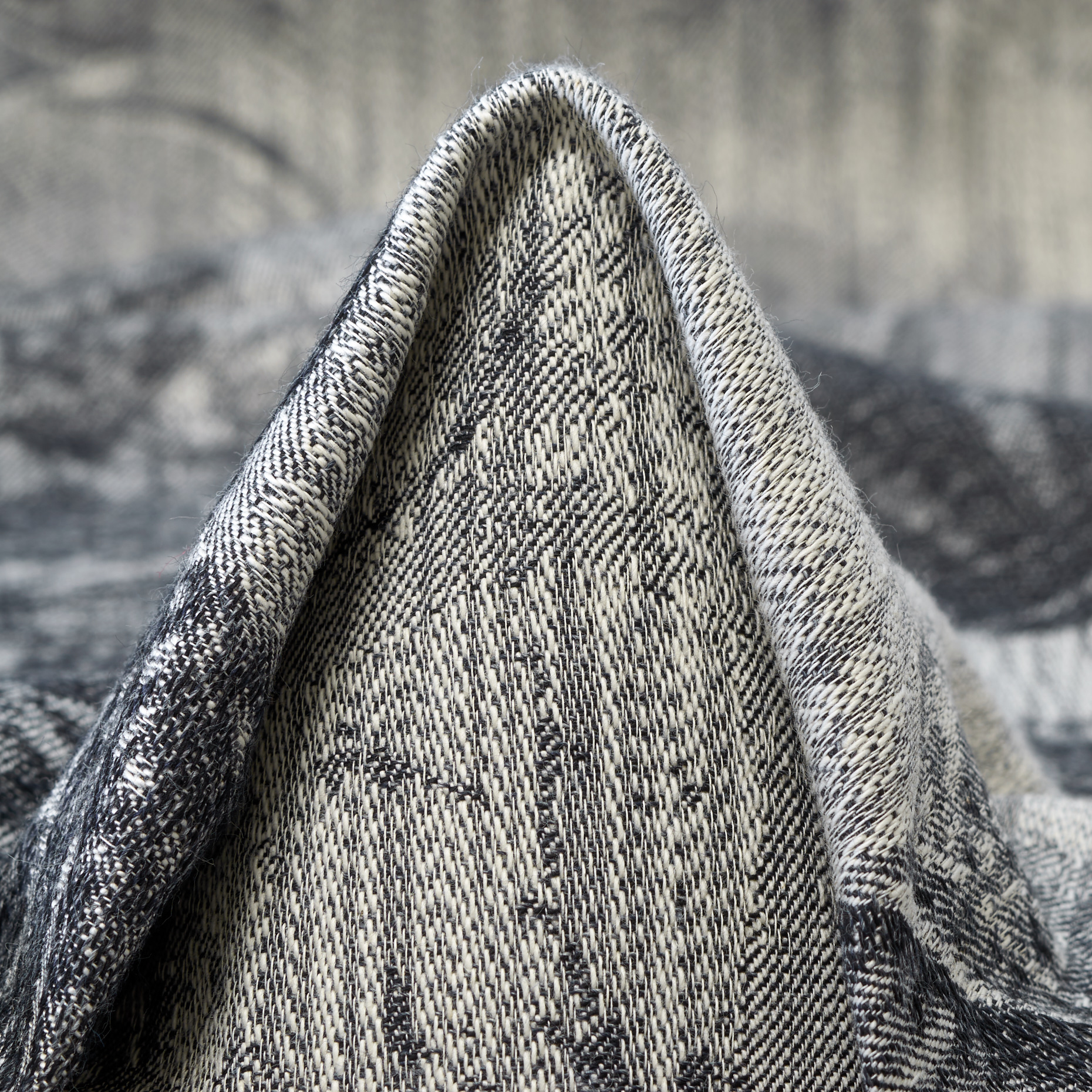 JACQUARD, COTTON, TOILE DE JOUY, BARELY BLUE&GUNMETAL