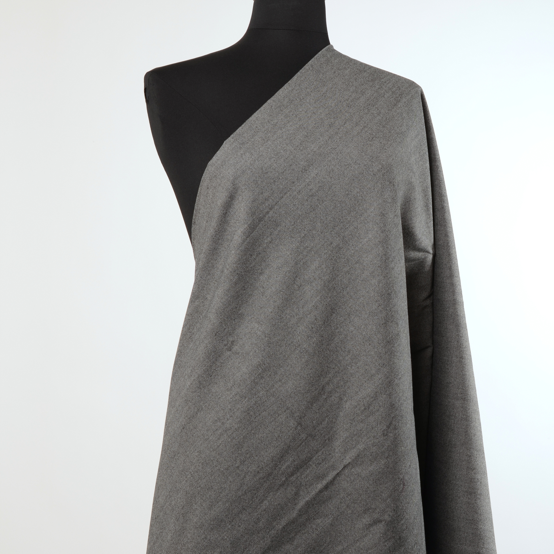 TWILL, LUXURY WOOL, COTTON, MELANGE BLACK SAND (F000013616) - Mannequin