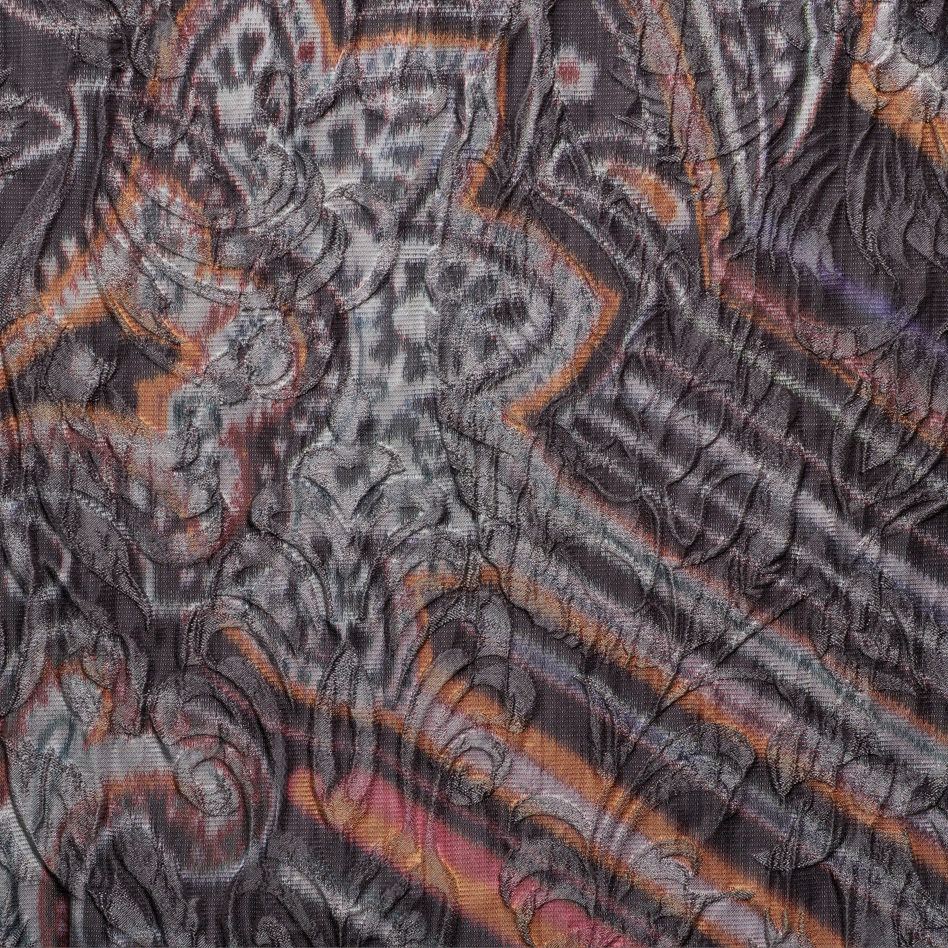 JACQUARD, CLOQUET, PUMPKIN SPICE&SILVER GRAY (F000026264) - Texture