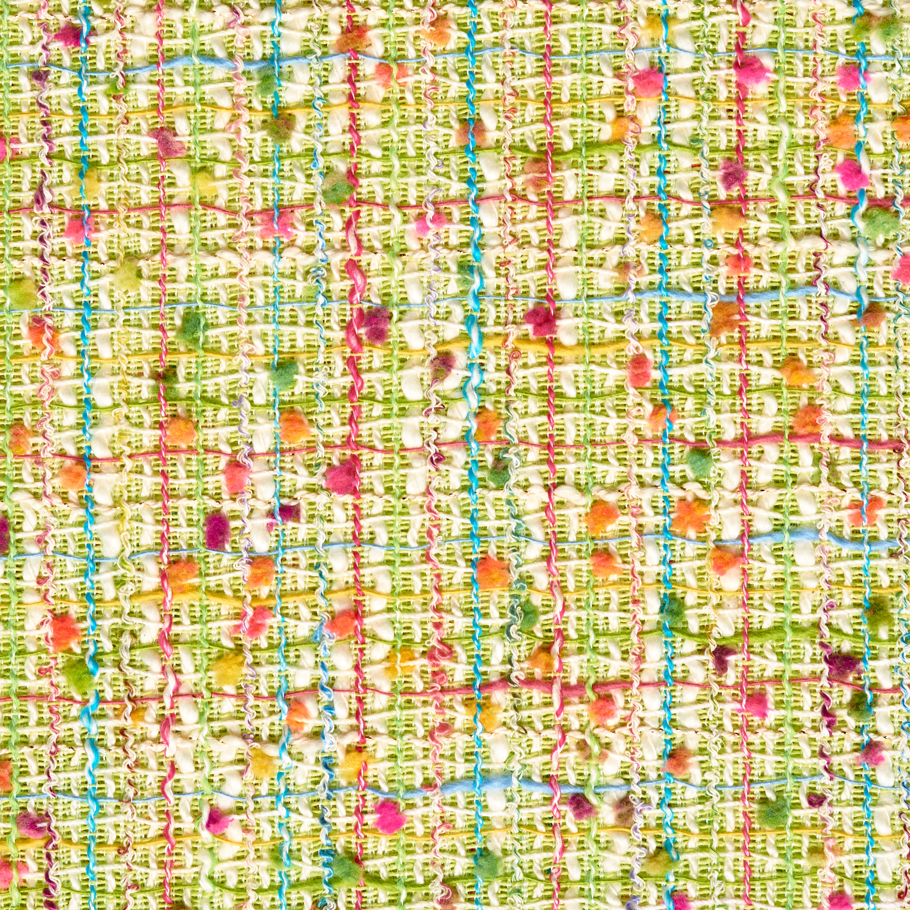 CHANEL, BOUCLÉ, COTTON, OPALINE GREEN&STRAWBERRY PINK (P000005330) - Texture