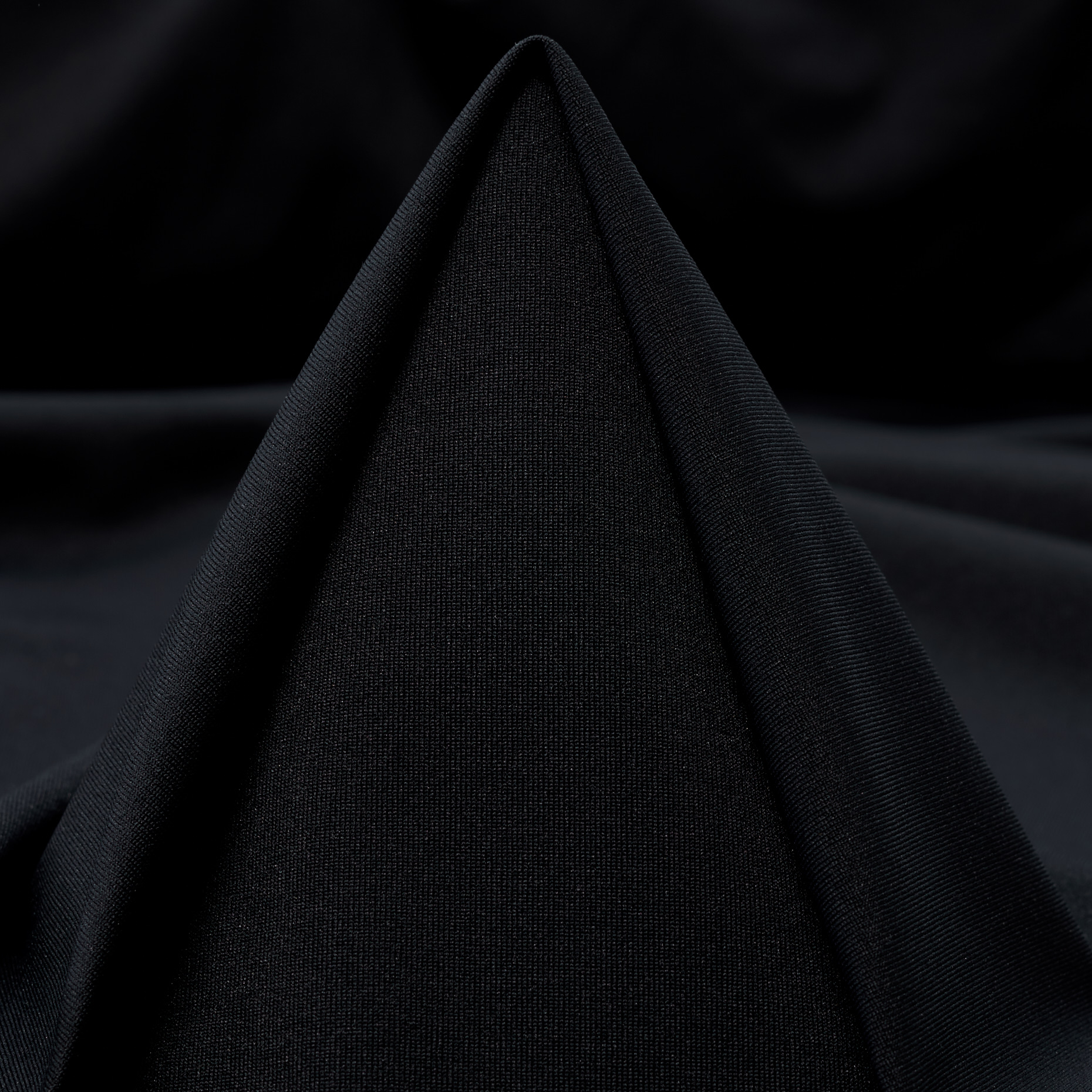 TECHNO JERSEY, HIGH ELASTICITY, RAVEN BLACK (F000049078)