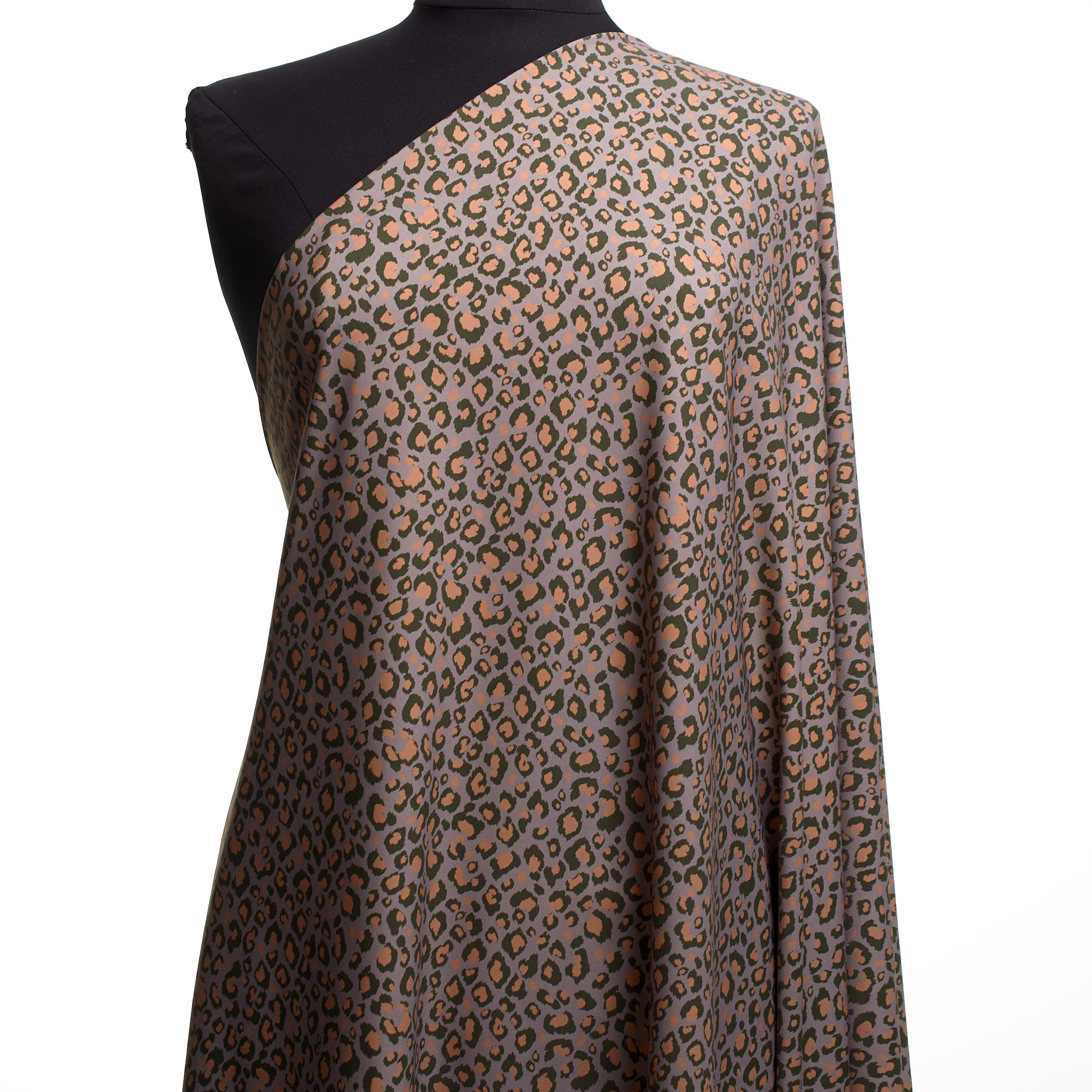 Techno Jersey, Animalier, Alta Elasticità, Lavender Gray&Coral Cloud (F000041442) - Manichino