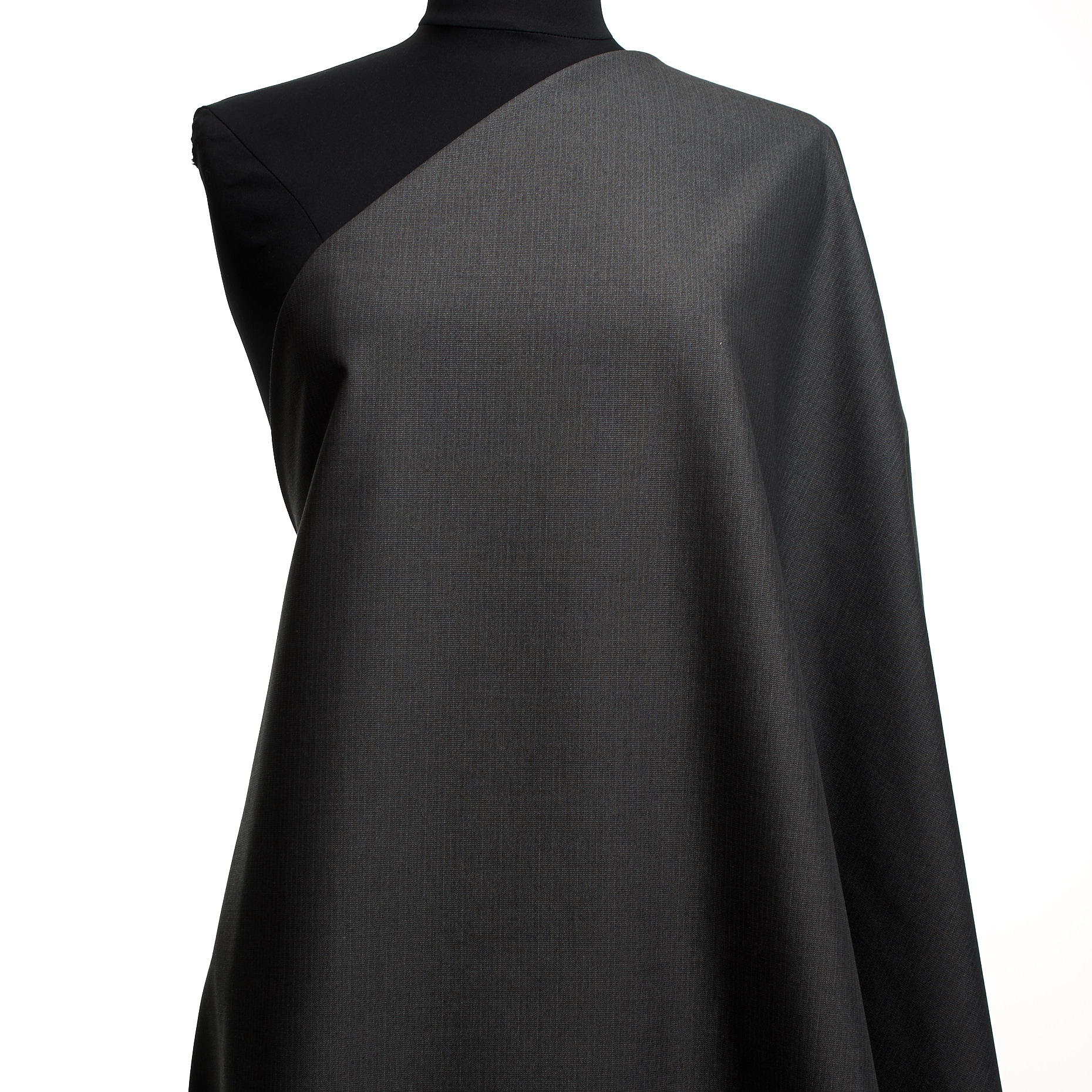 COTTON, WOOL BLEND, MICRO DESIGN, IRON GATE (F0001005) - Mannequin