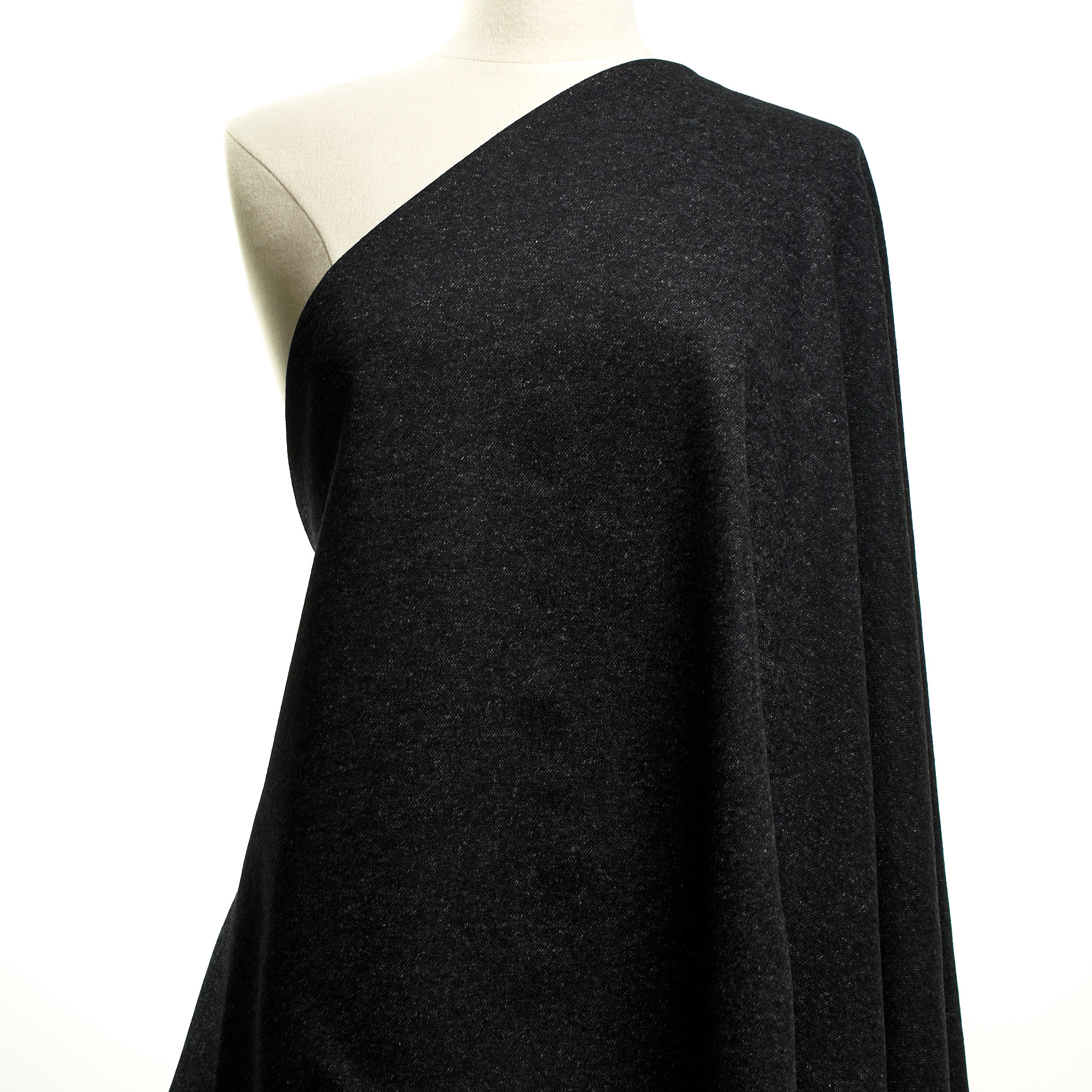 JERSEY, COTTON, BOILED WOOL, BLACKENED PEARL (F000048000) - Mannequin
